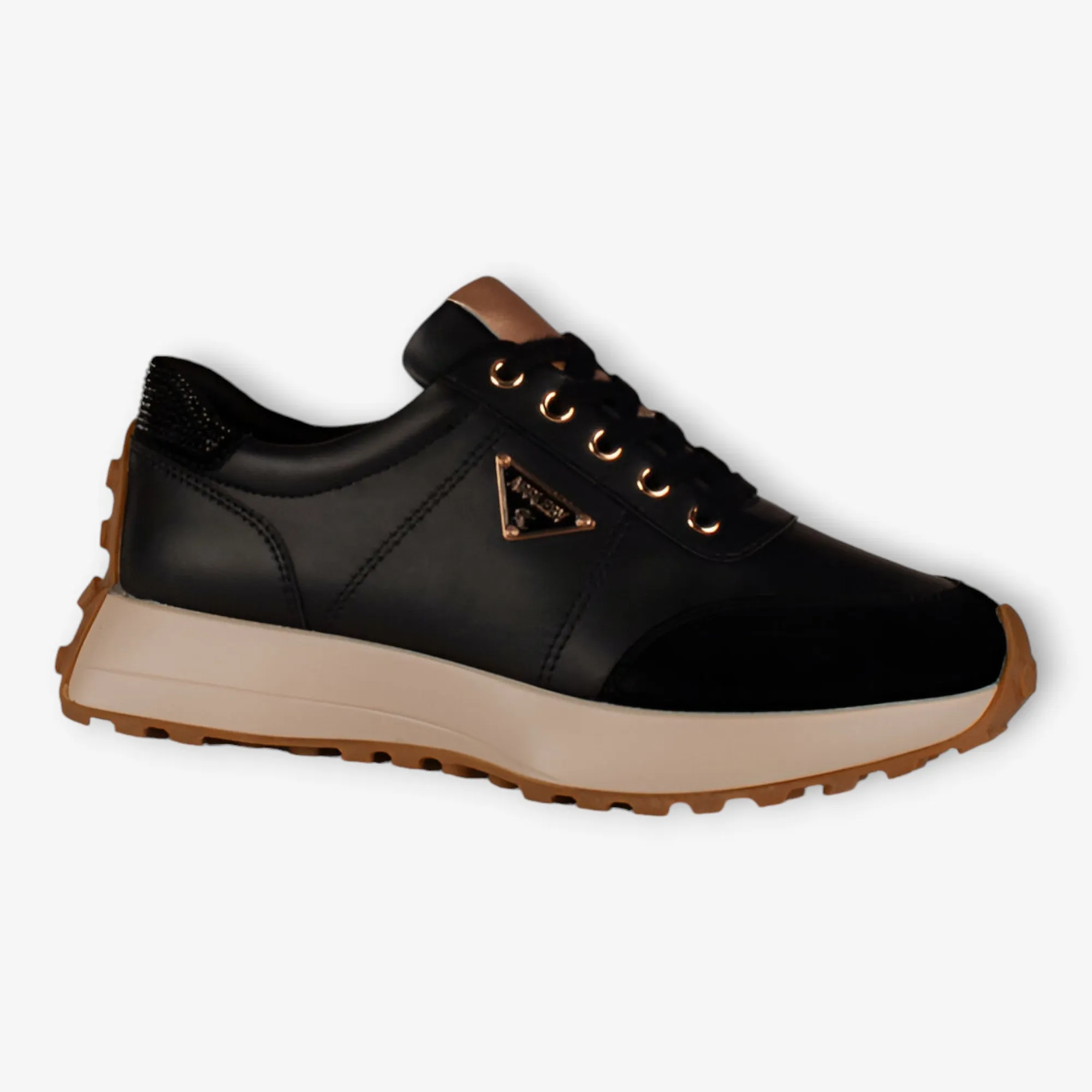 Kate Appleby Black Runner with Gum Sole and Leather Insole