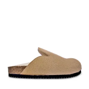 Kibo Beige Pony Hair Mules