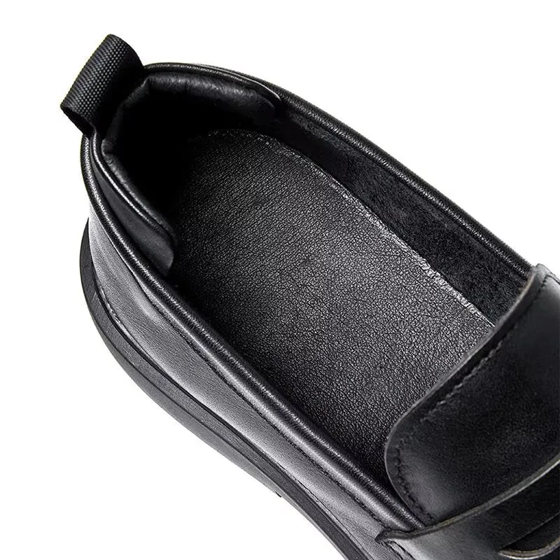 Luxury CrocLux Leather Slip-Ons: Sleek Round Toe