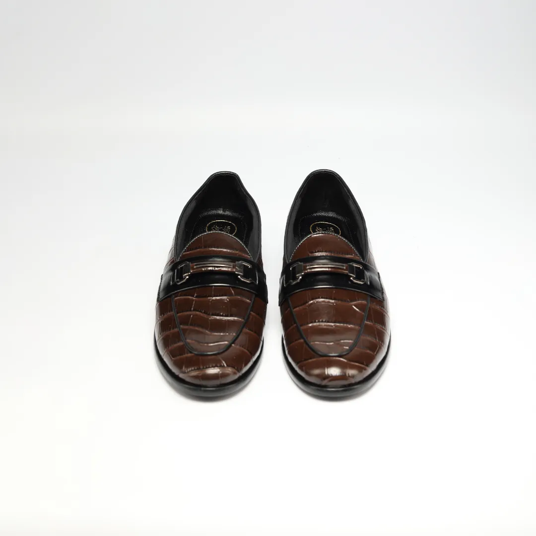 Magnificos Classic Horsebit Slip Ons - Brown