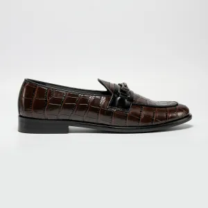 Magnificos Classic Horsebit Slip Ons - Brown