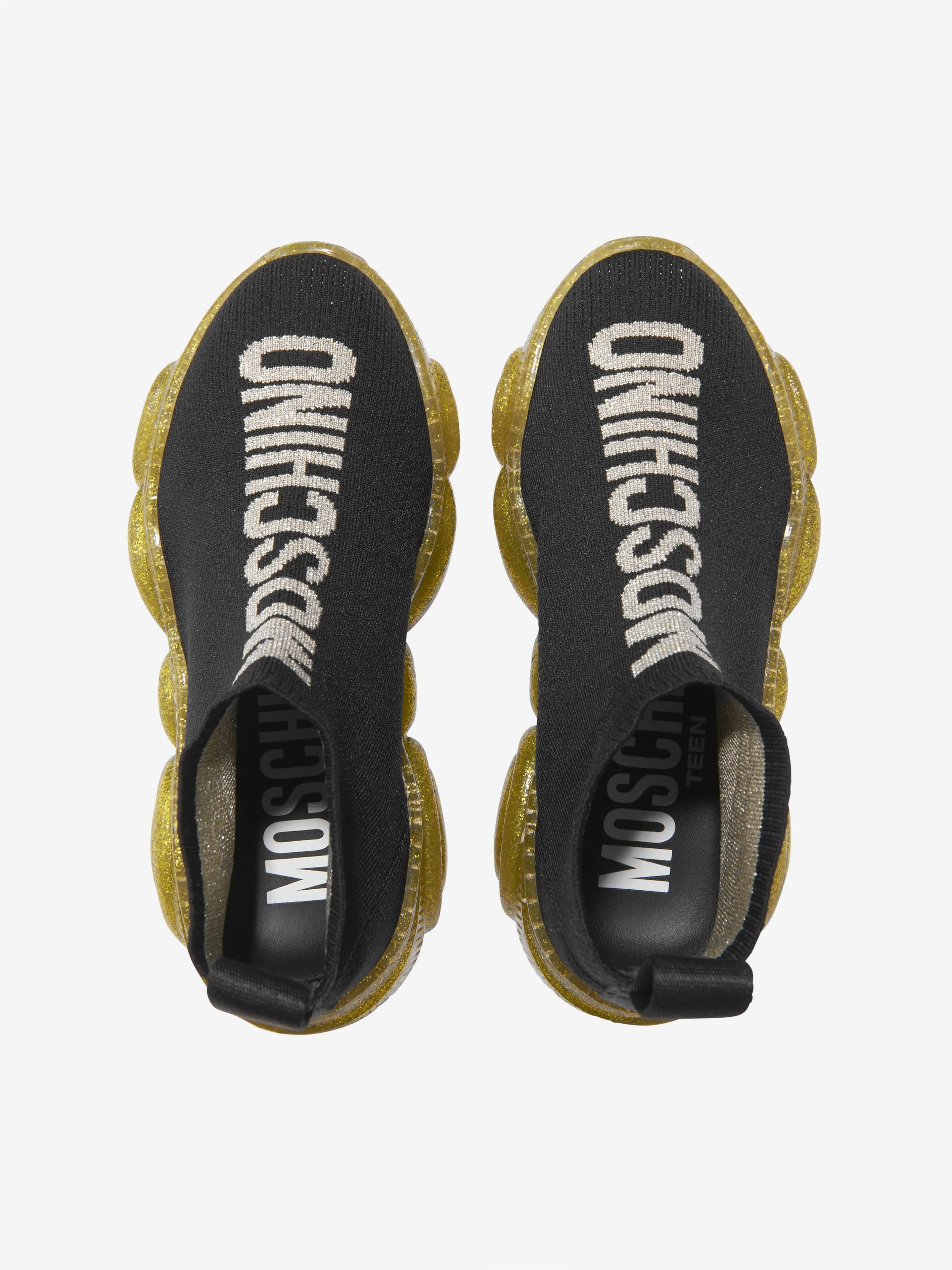 Moschino Girls Teddy Sole Maxi Logo Sock Trainers