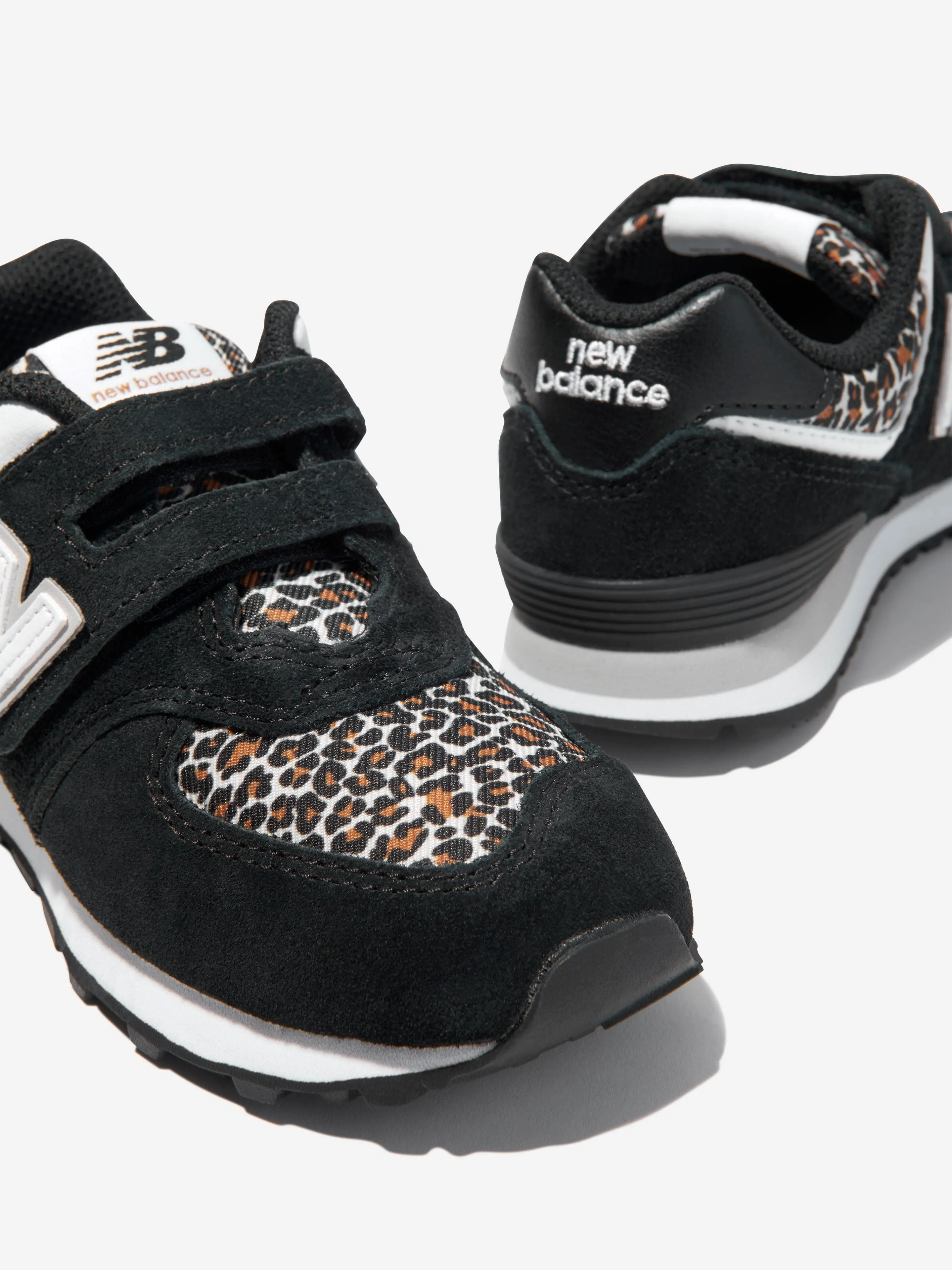 New Balance Kids 574 Animal Print Pre Velcro Trainers