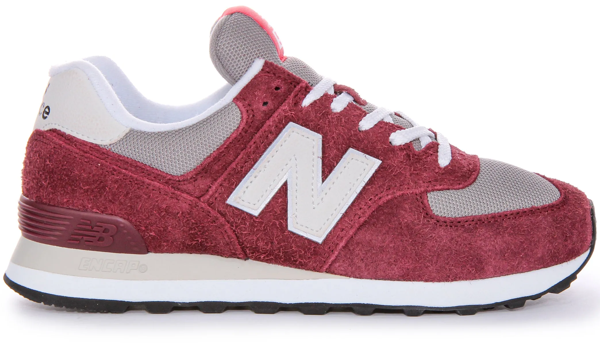 New Balance U574 BGH Trainers In Burgundy