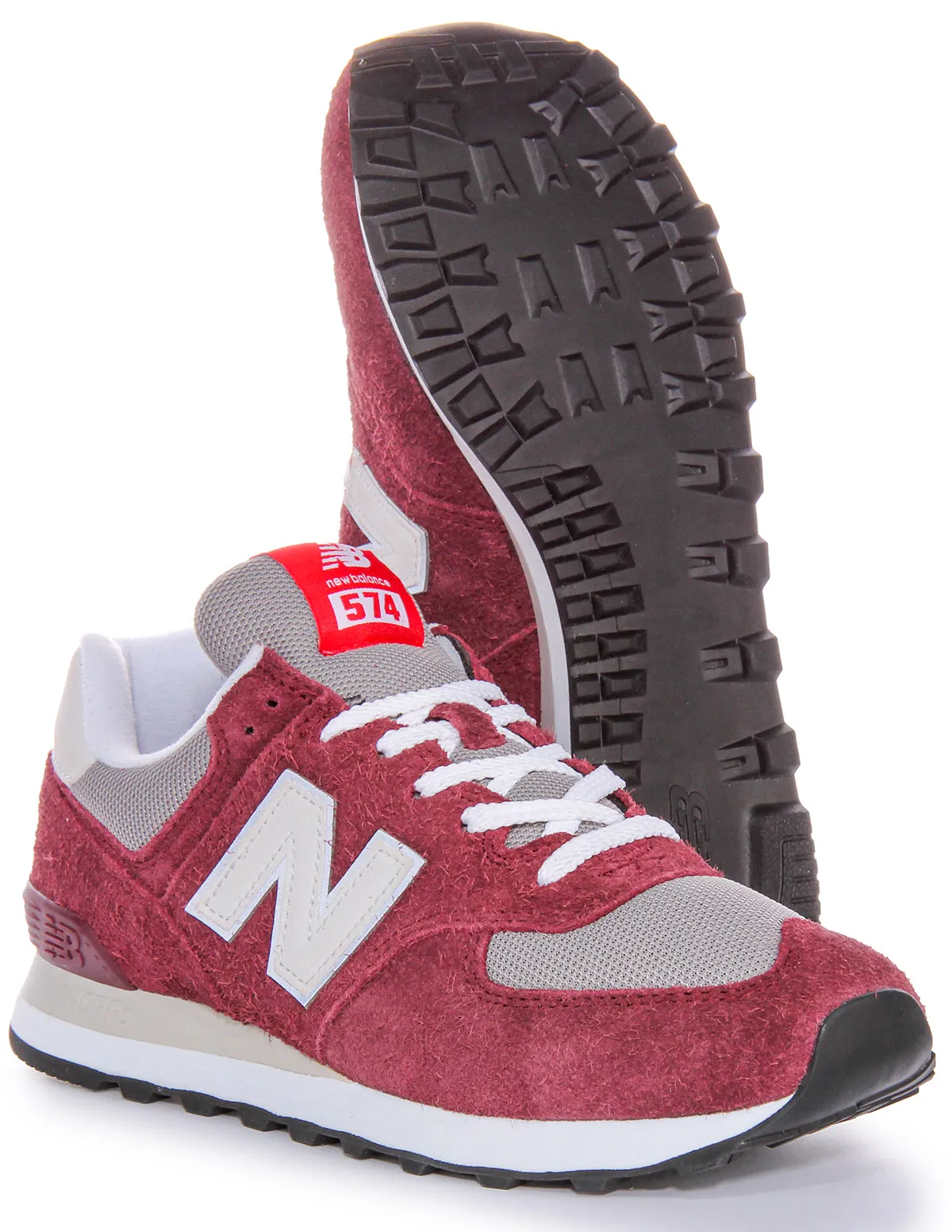 New Balance U574 BGH Trainers In Burgundy