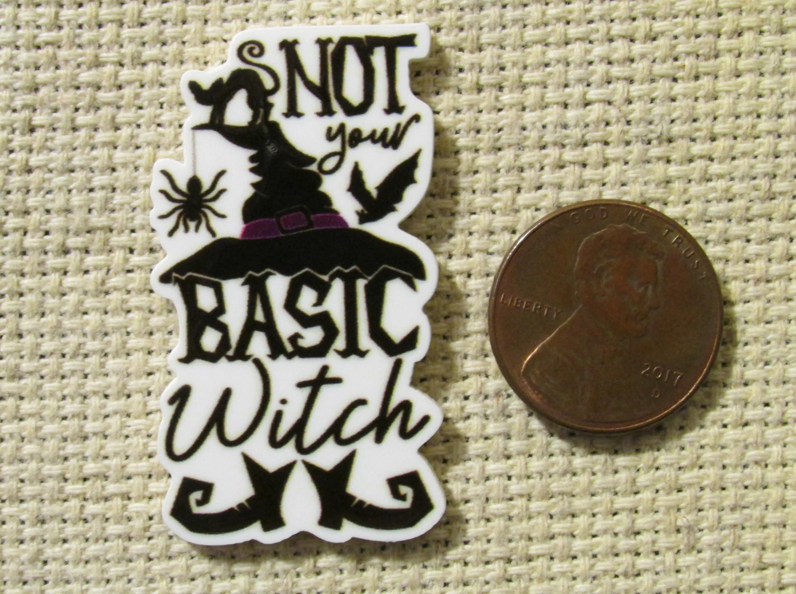 Not Your Basic Witch Needle Minder, Cover Minder, Magnet