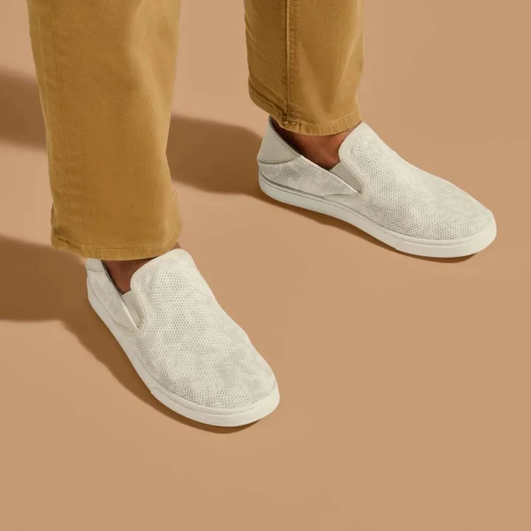 Olukai Pehuea Slip Ons - Puka/White