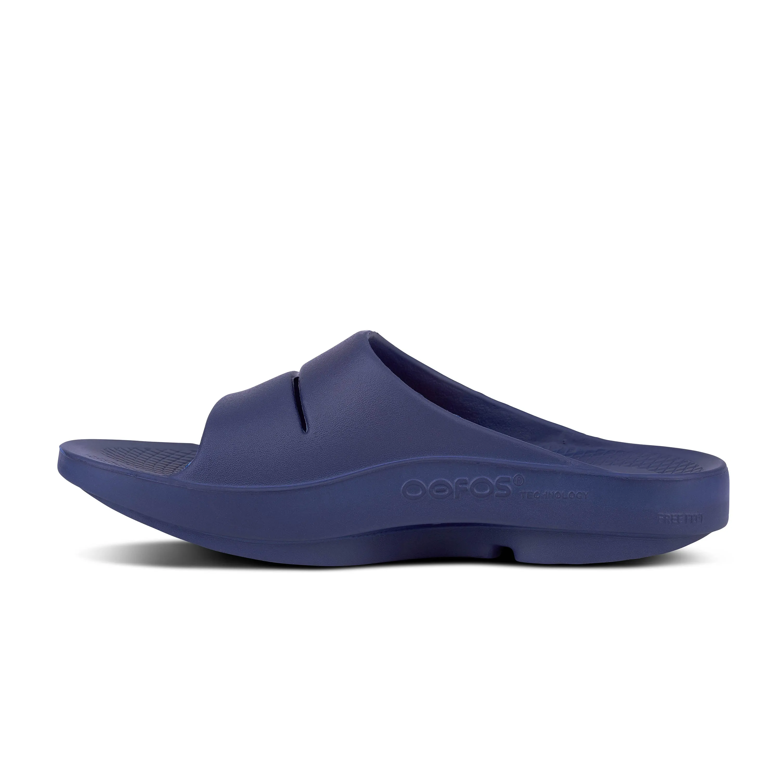 Oofos OOahh Slide Color: Navy