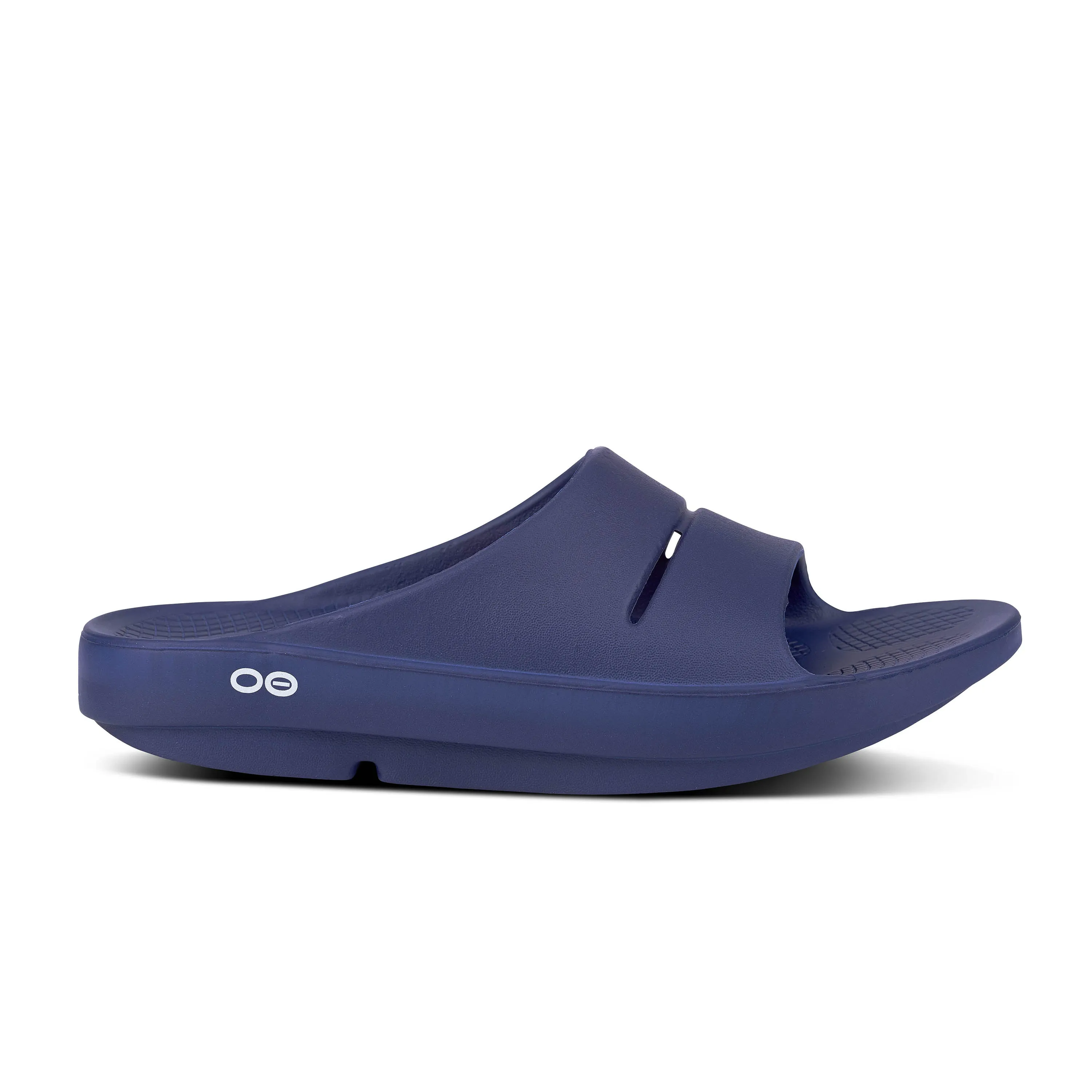 Oofos OOahh Slide Color: Navy