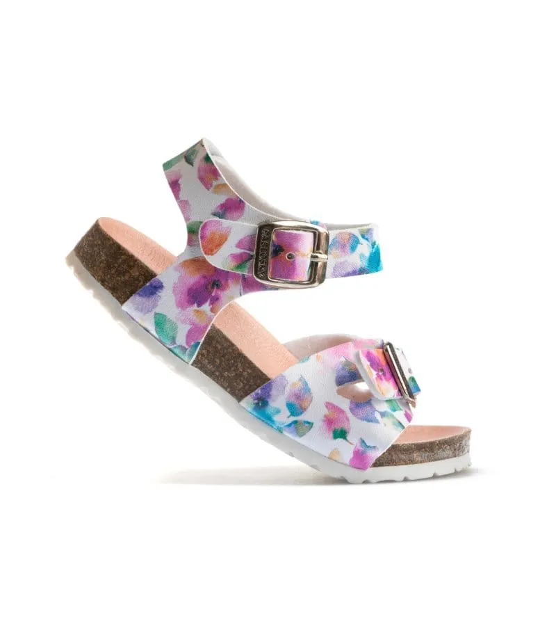 Pablosky Junior Girls Floral Sandal With Footbed Support 423400