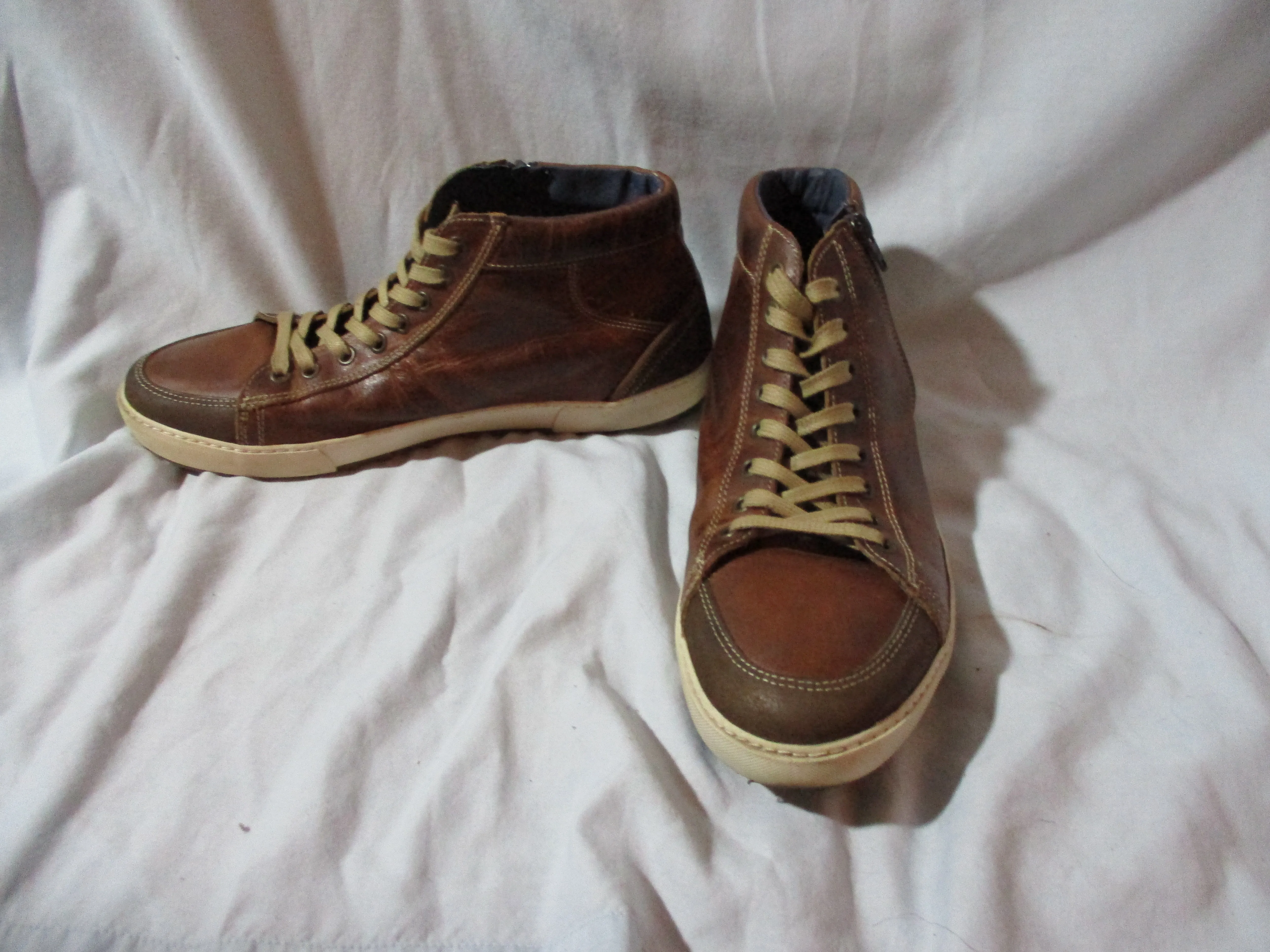 PARC CITY BOOT CO. Brown Leather Sneaker Trainer Boot 9.5 Bootie