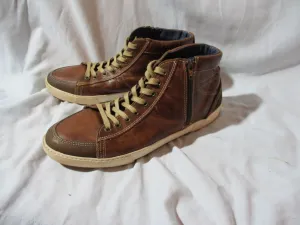 PARC CITY BOOT CO. Brown Leather Sneaker Trainer Boot 9.5 Bootie