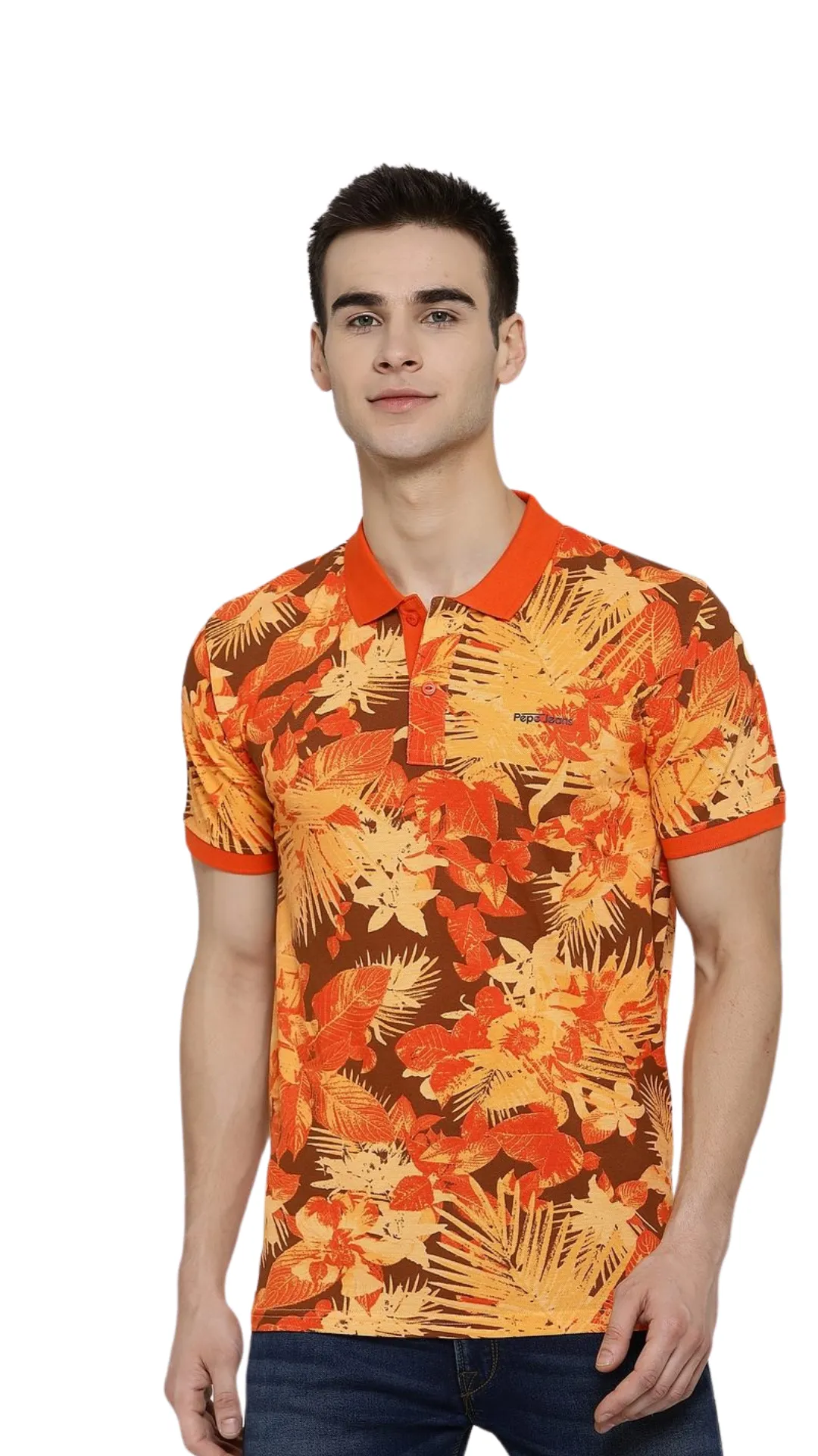 Pepe Jeans Blake Tropical Printed Pique Polo