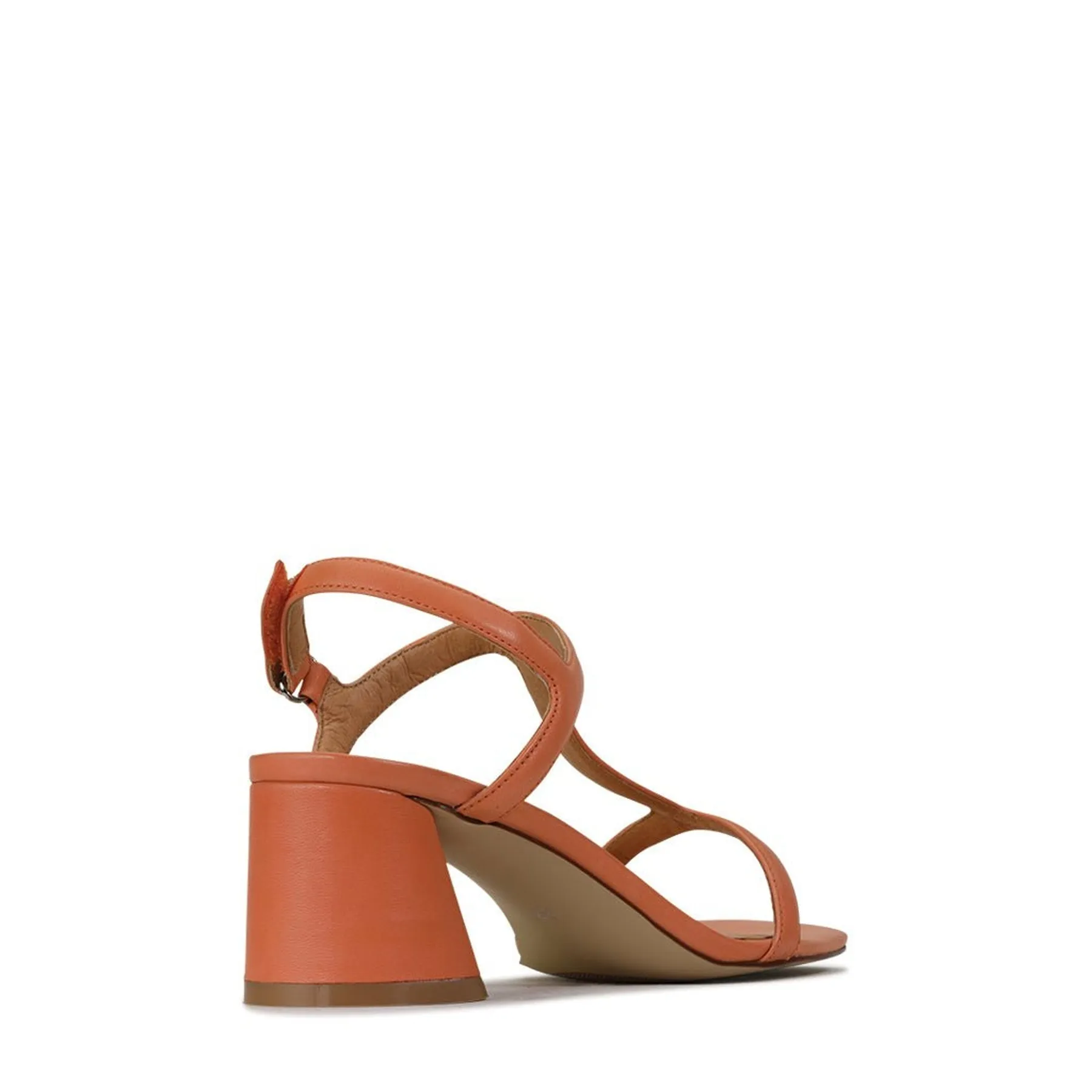 PETRAS LEATHER HEEL SANDAL