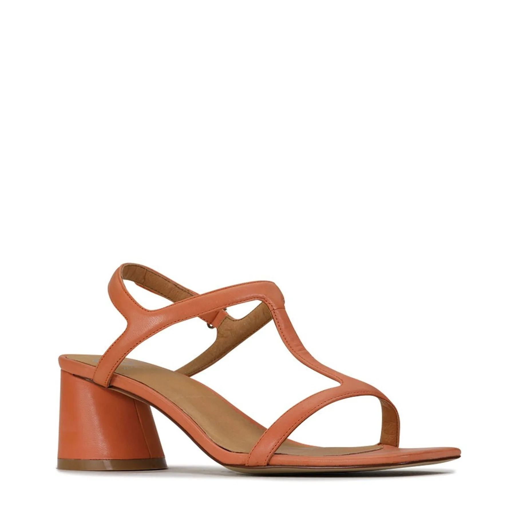 PETRAS LEATHER HEEL SANDAL