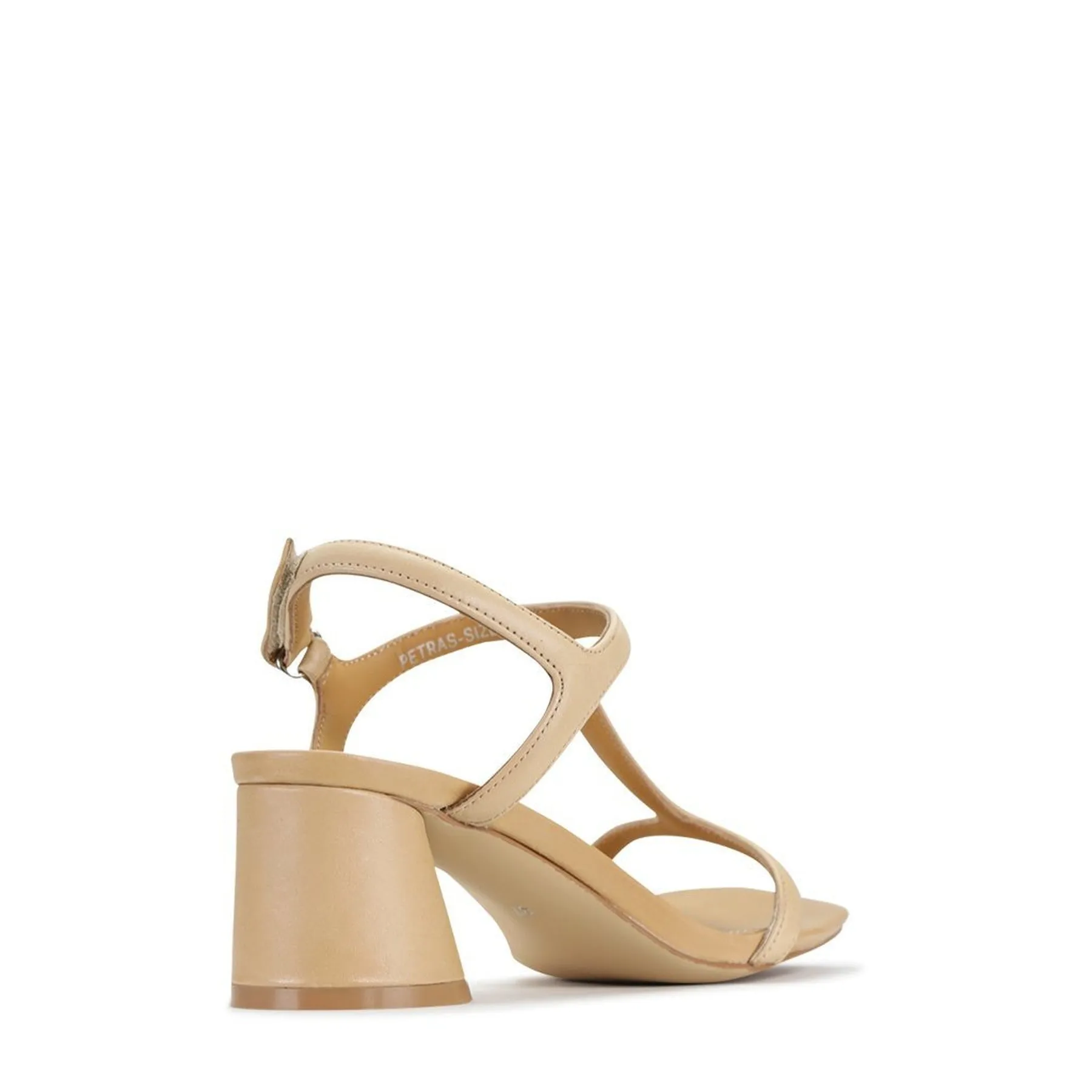 PETRAS LEATHER HEEL SANDAL