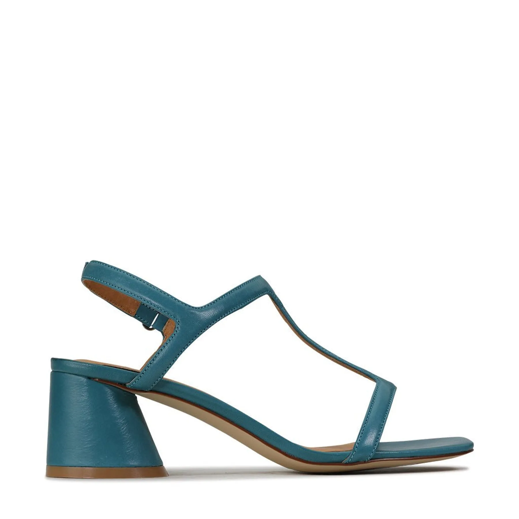 PETRAS LEATHER HEEL SANDAL