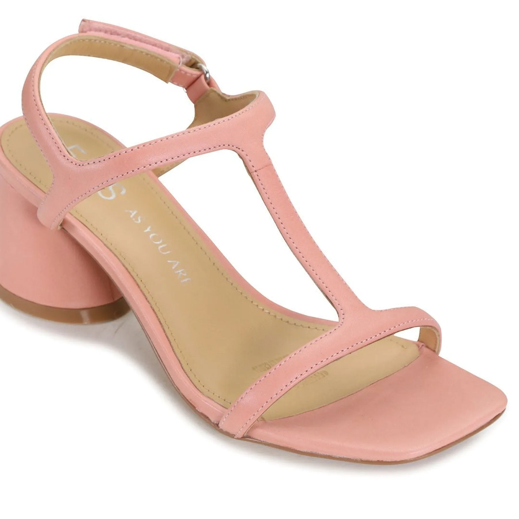 PETRAS LEATHER HEEL SANDAL