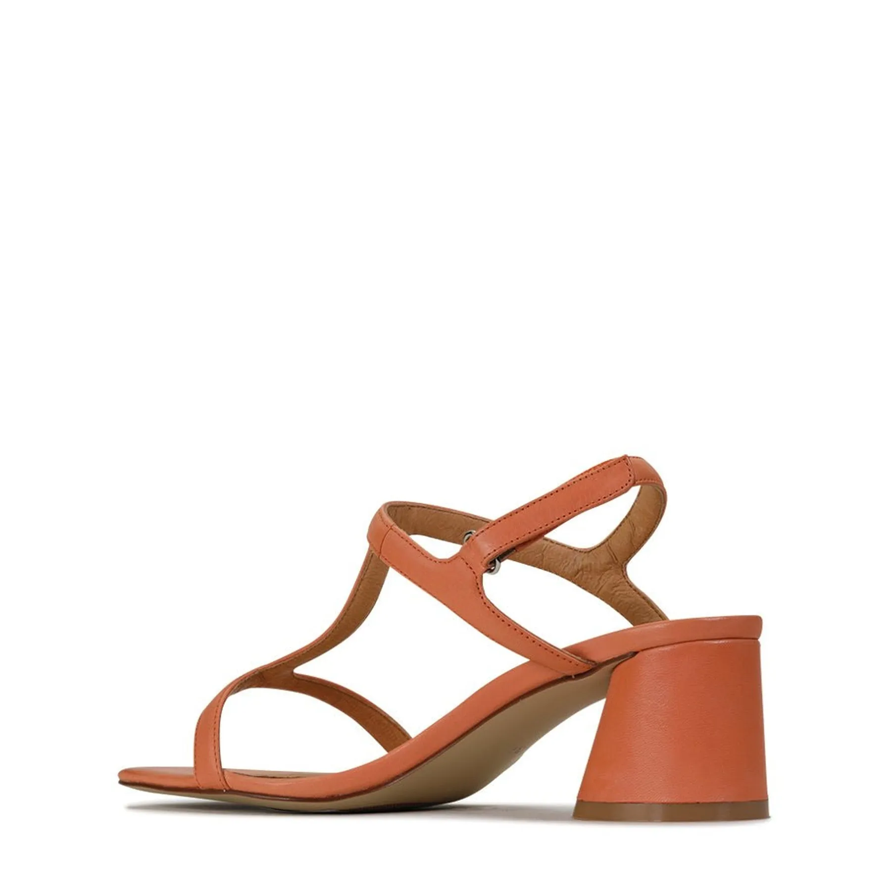 PETRAS LEATHER HEEL SANDAL