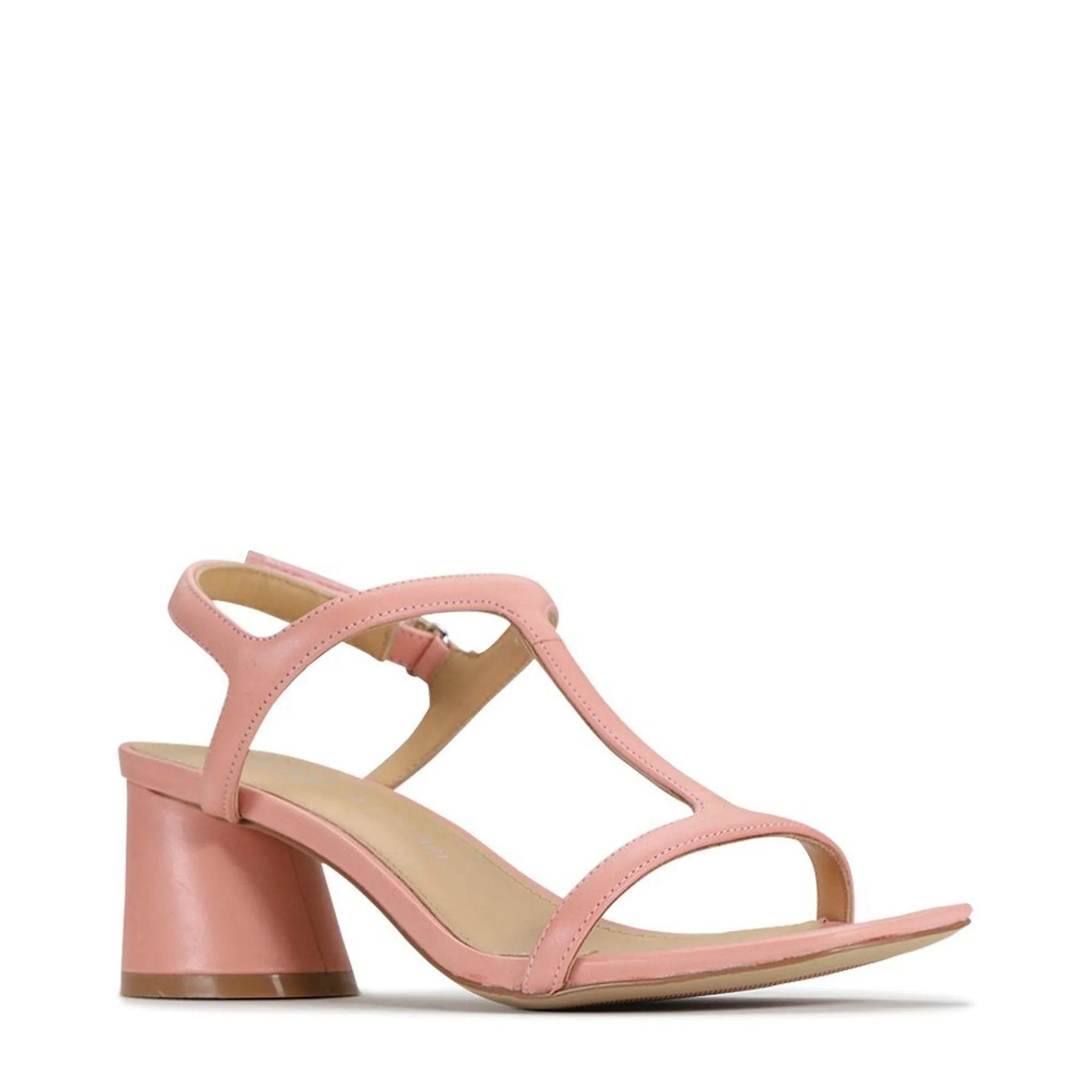 PETRAS LEATHER HEEL SANDAL