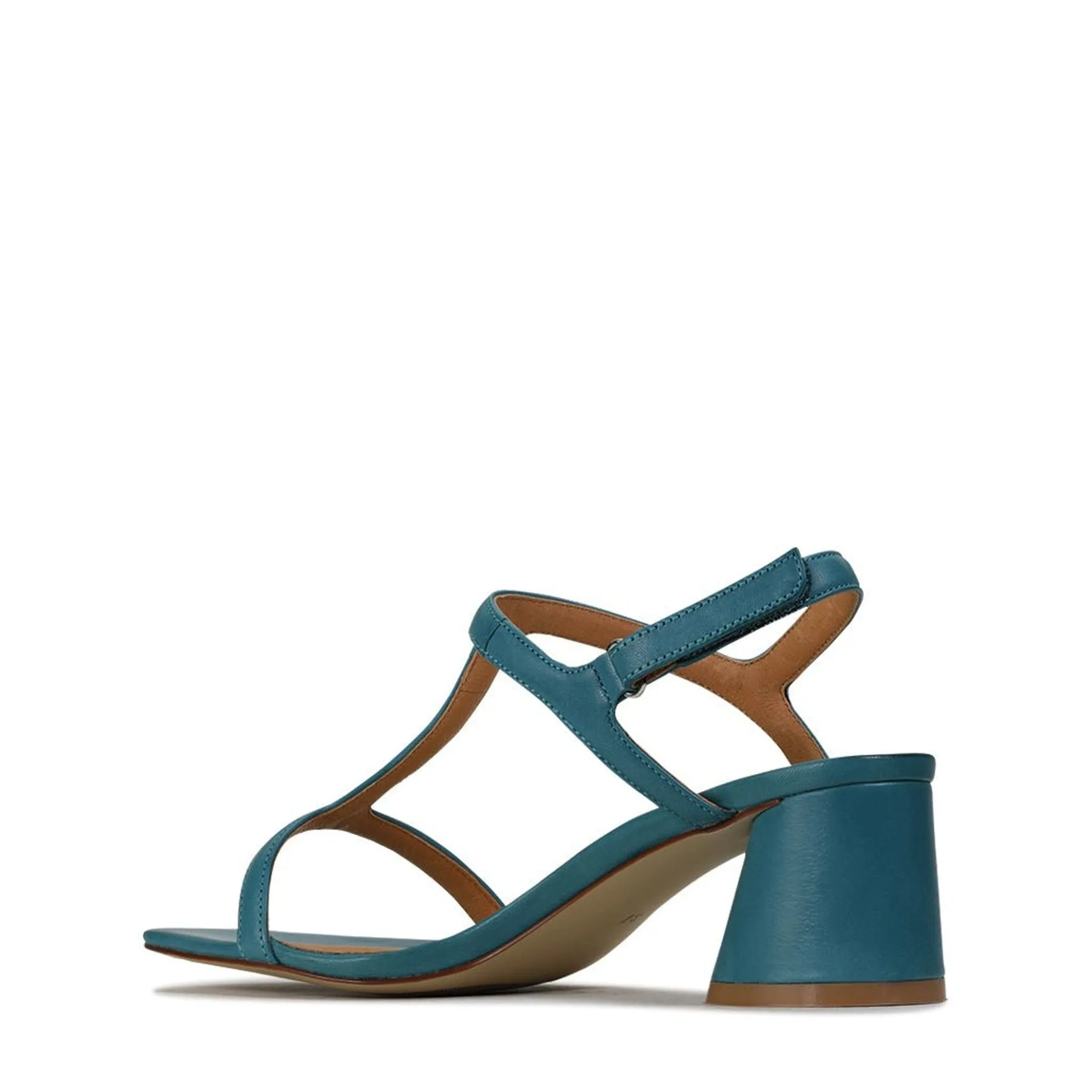 PETRAS LEATHER HEEL SANDAL