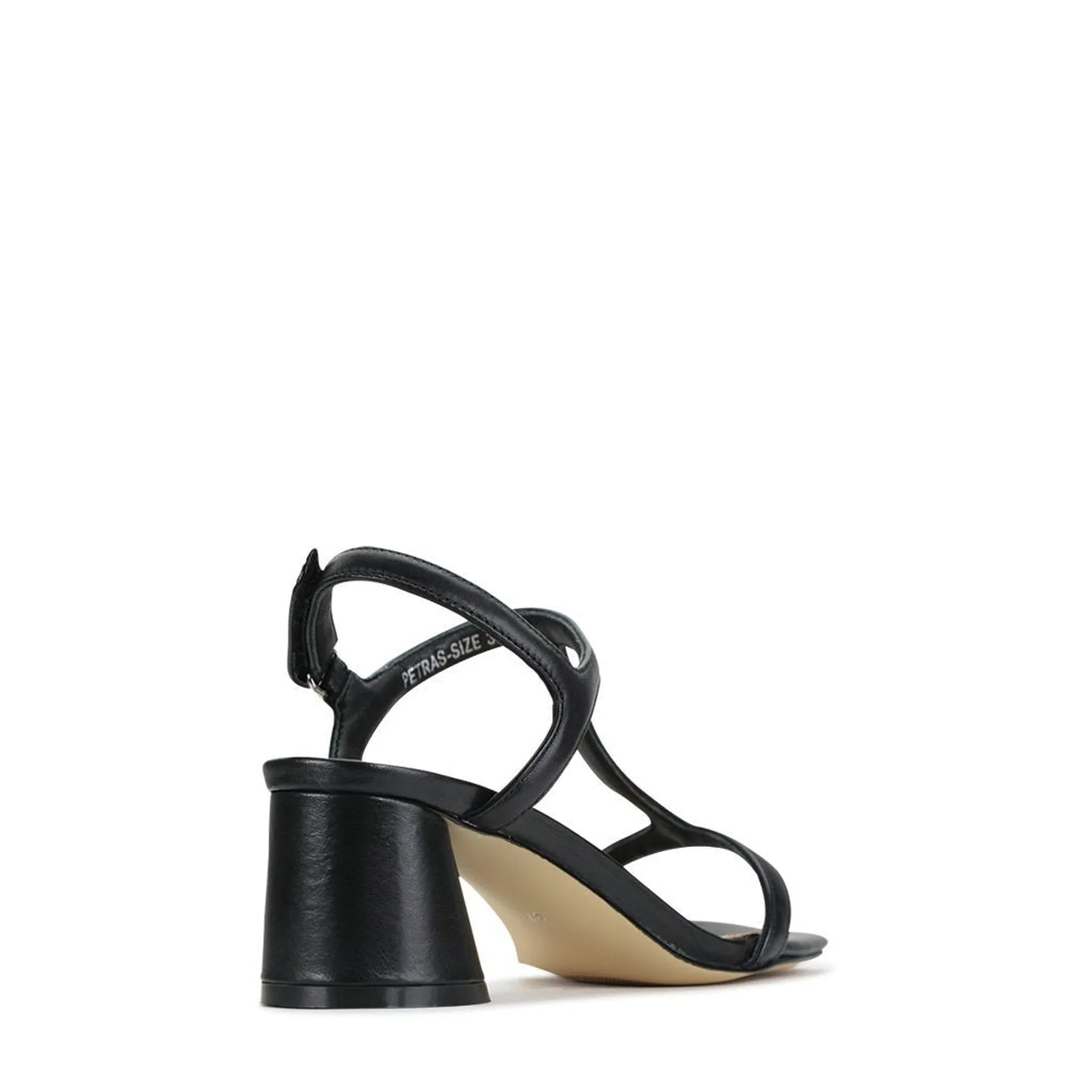 PETRAS LEATHER HEEL SANDAL