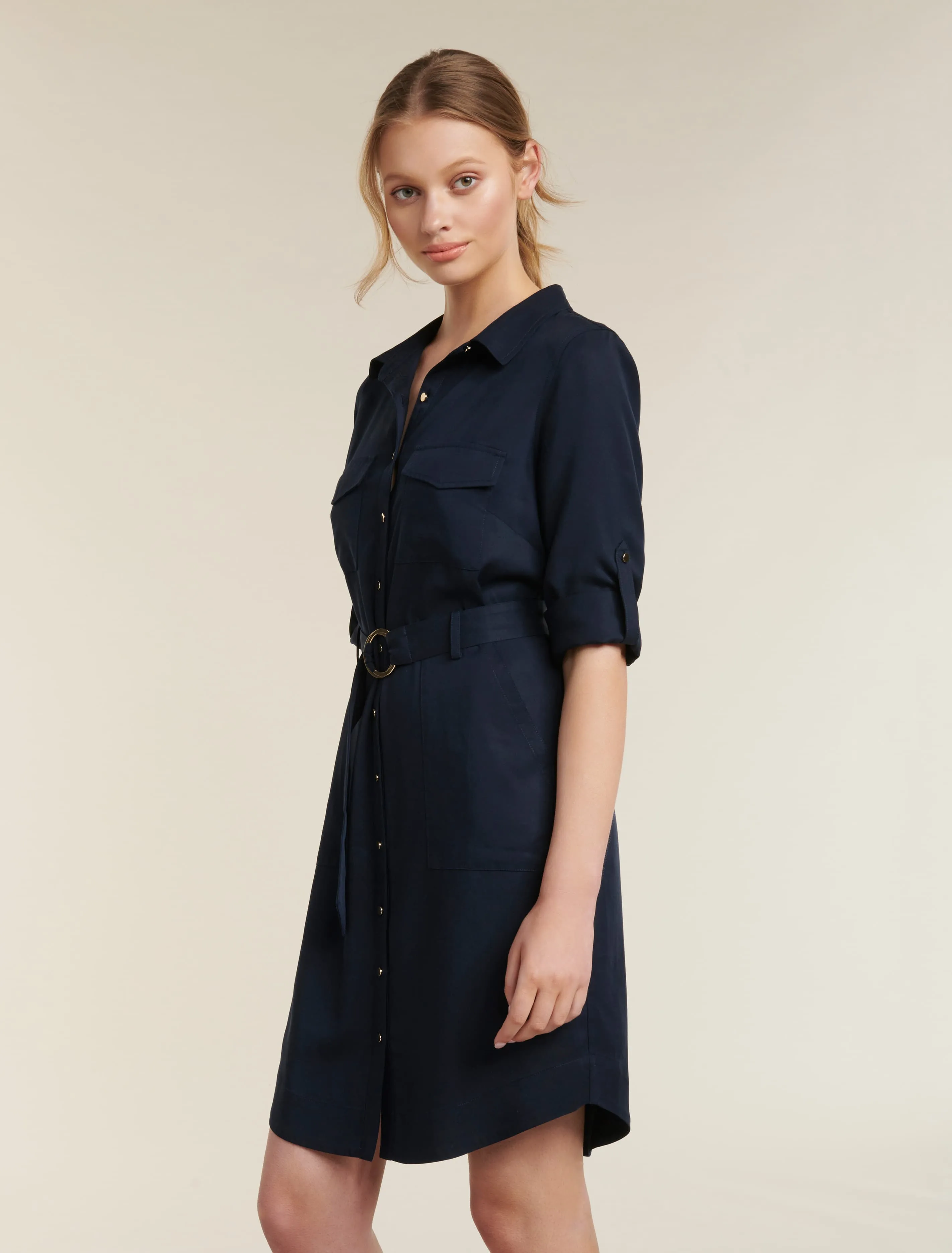 Portia Belted Shirt Dress