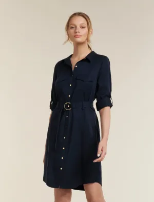 Portia Belted Shirt Dress