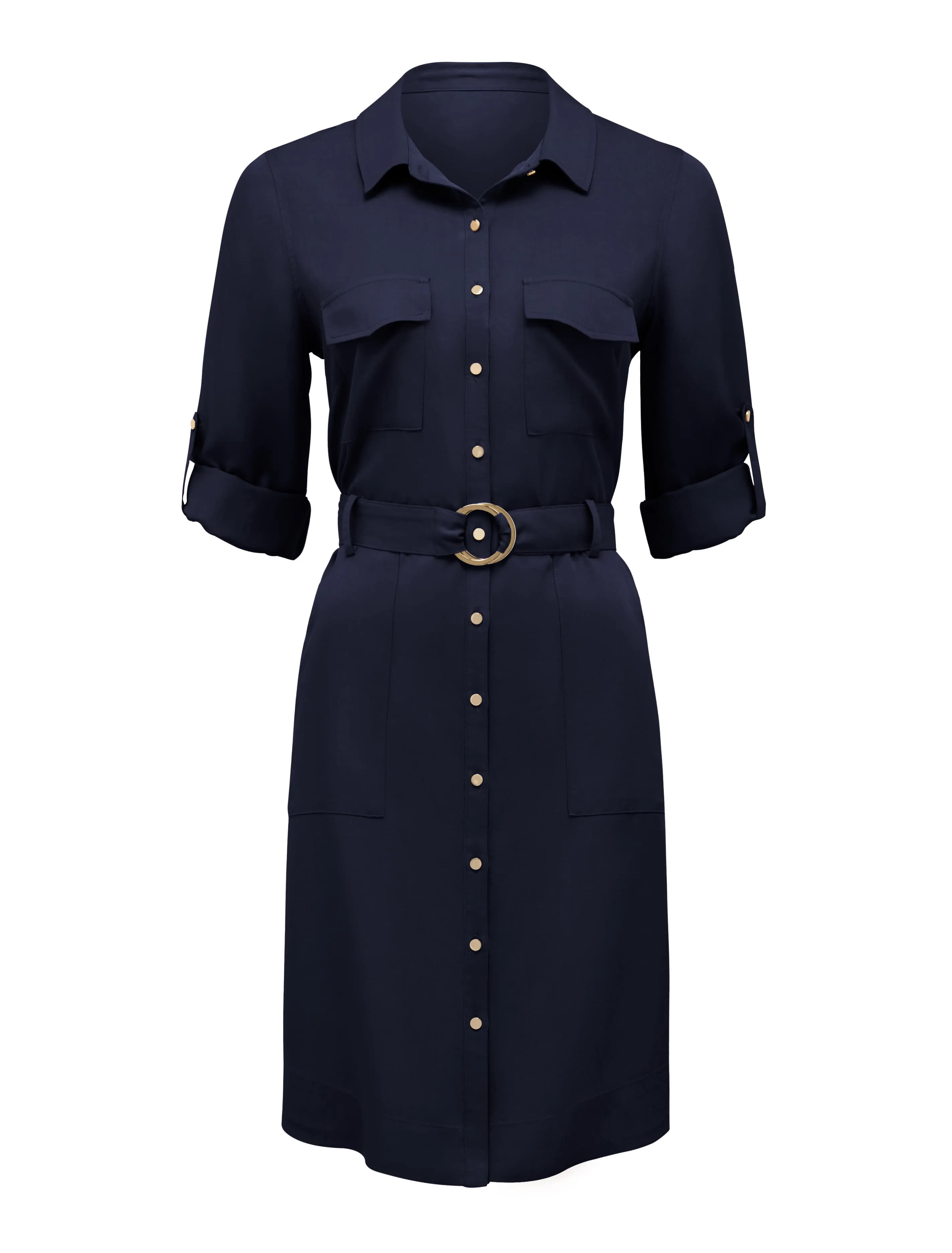 Portia Belted Shirt Dress