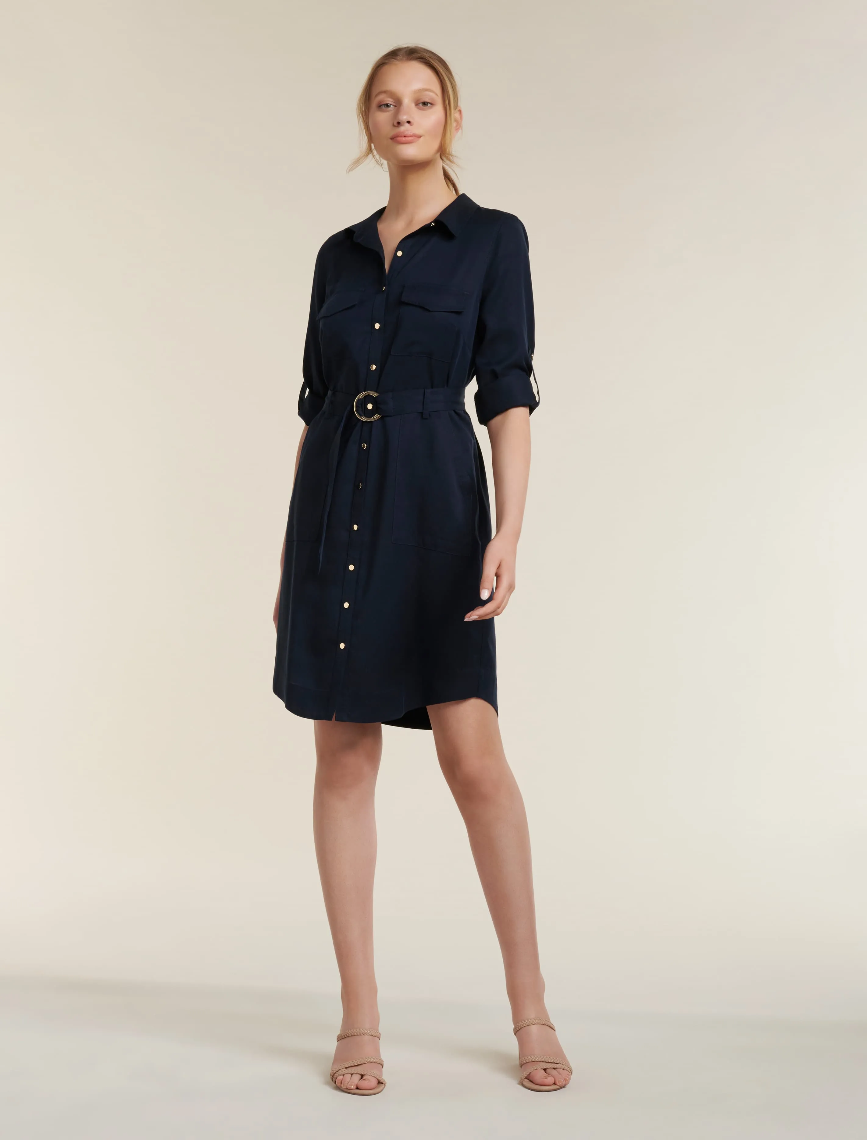 Portia Belted Shirt Dress