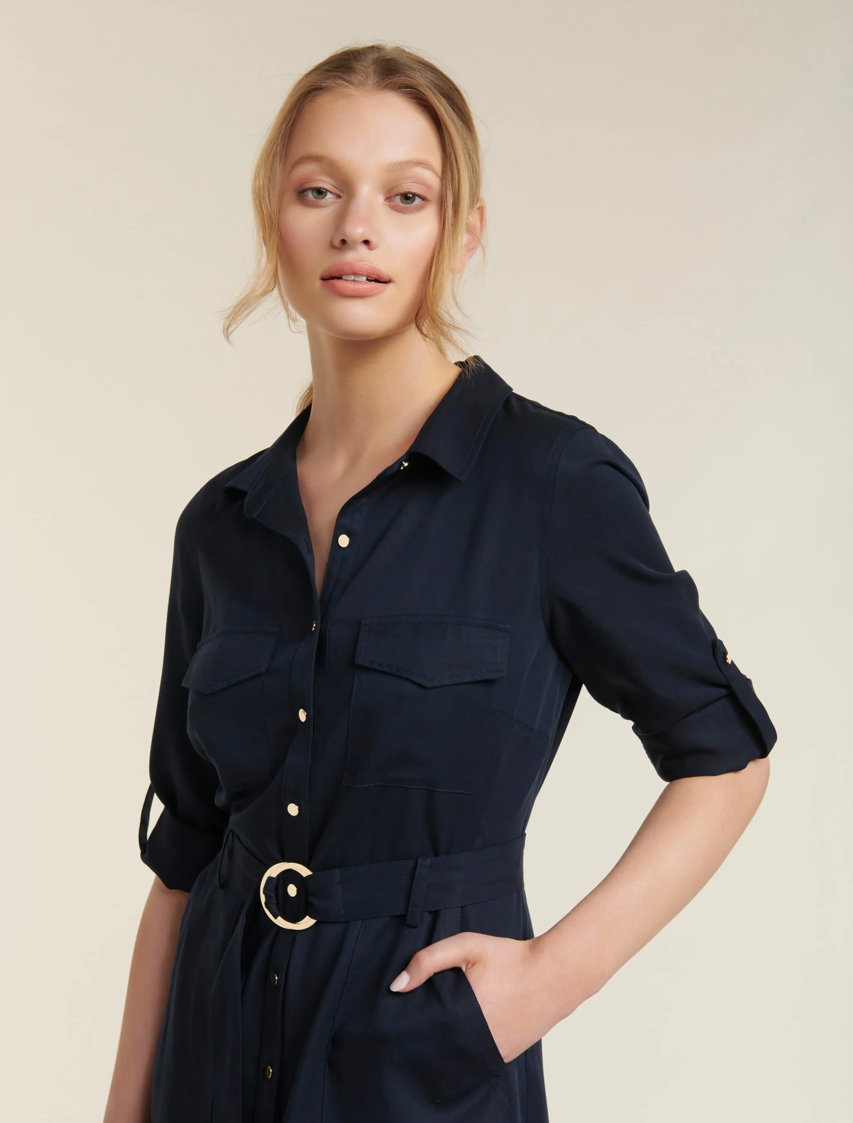 Portia Belted Shirt Dress