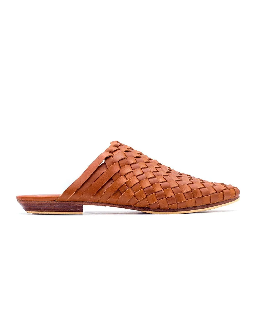 Prague Woven Mule - Cognac