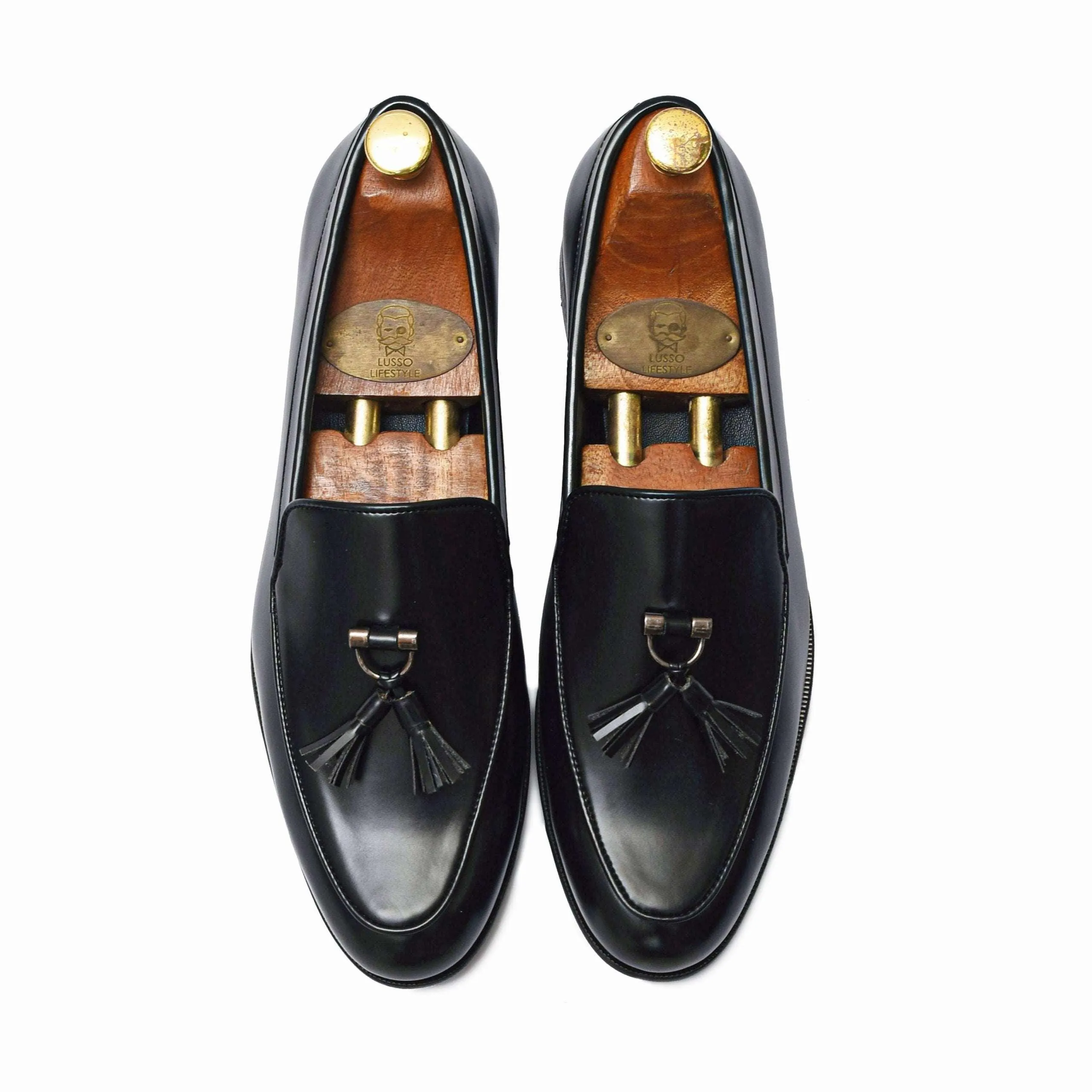 RHINO | BLACK METAL TASSEL SLIP-ON