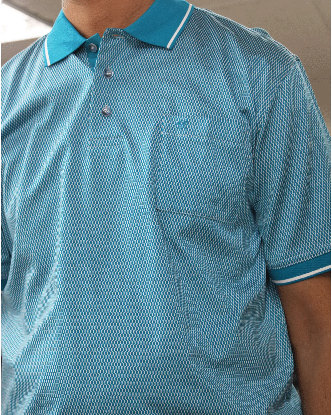 Rossini Italian Teal Blue Golfer Double Mercerized