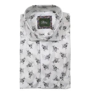 Rossini White LS Pattern Shirt