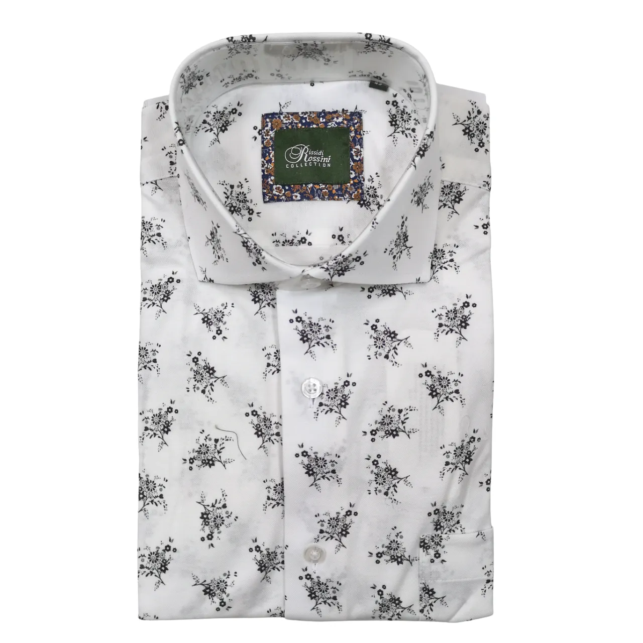 Rossini White LS Pattern Shirt