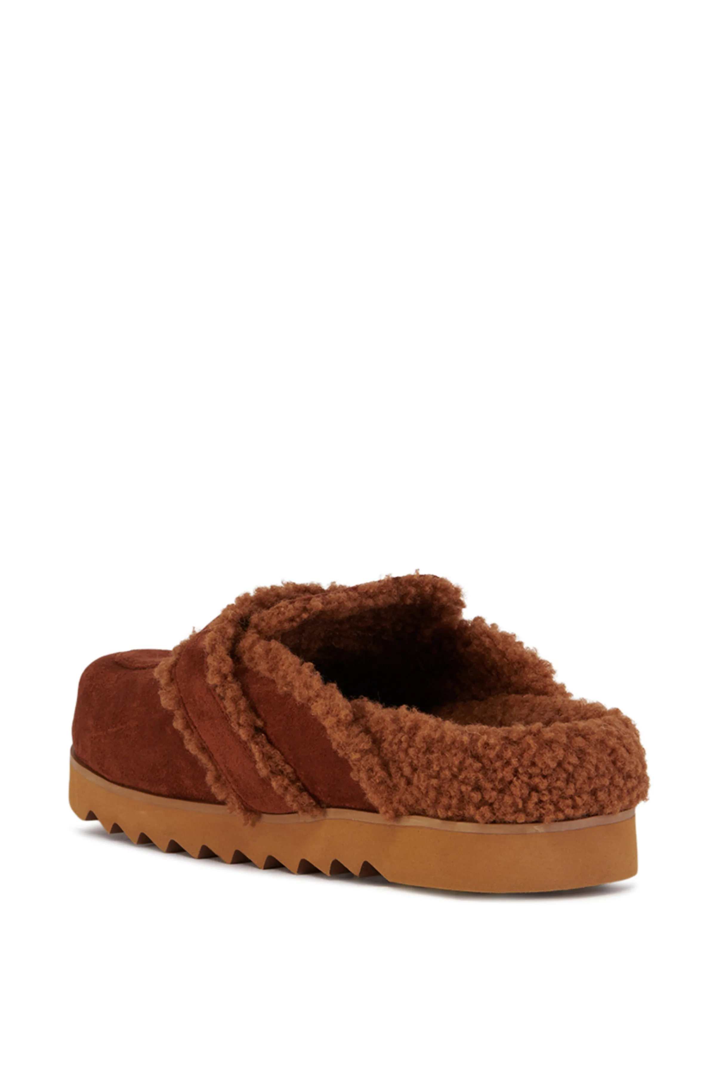 SIMAH-CHESTNUT SHERPA LINED CLOG FLAT