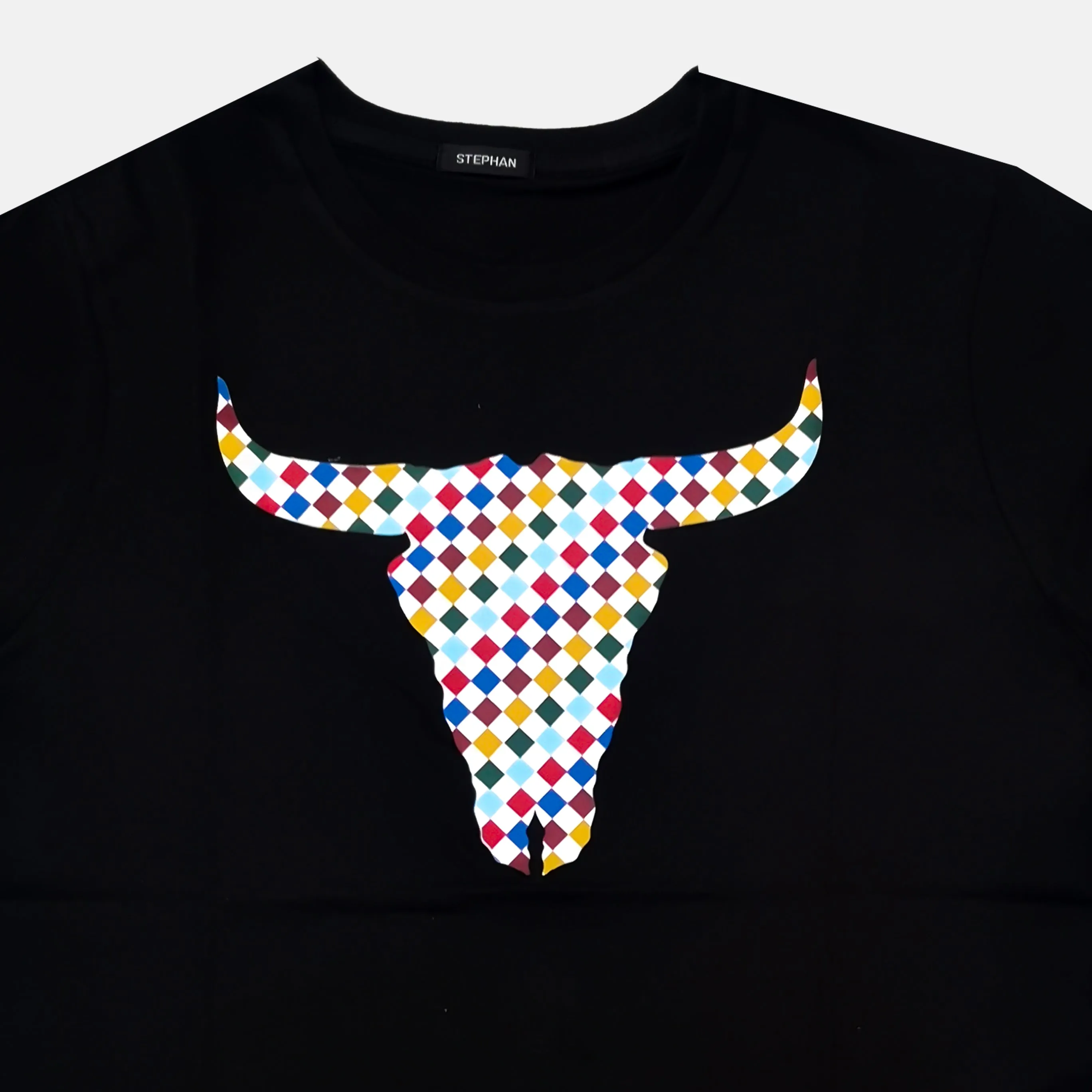 Stephan Kings Nkuni Horn Zulu Black Multi T shirt