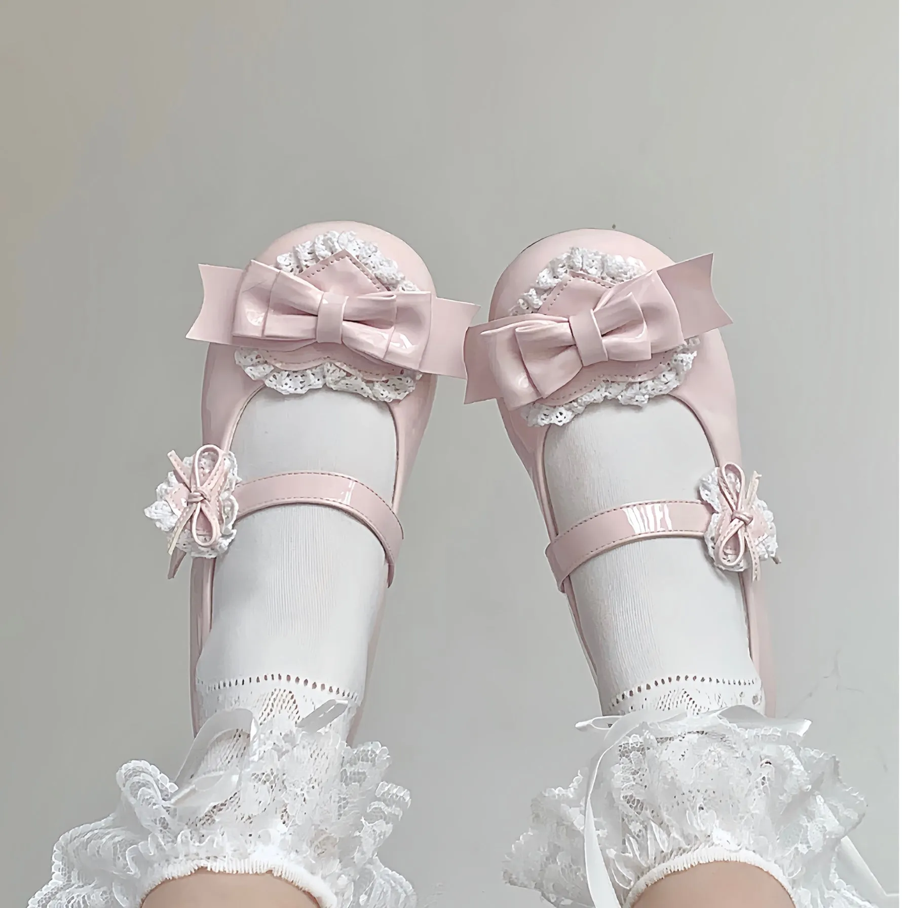 Sweet and cute round toe versatile Mary Jane shoes