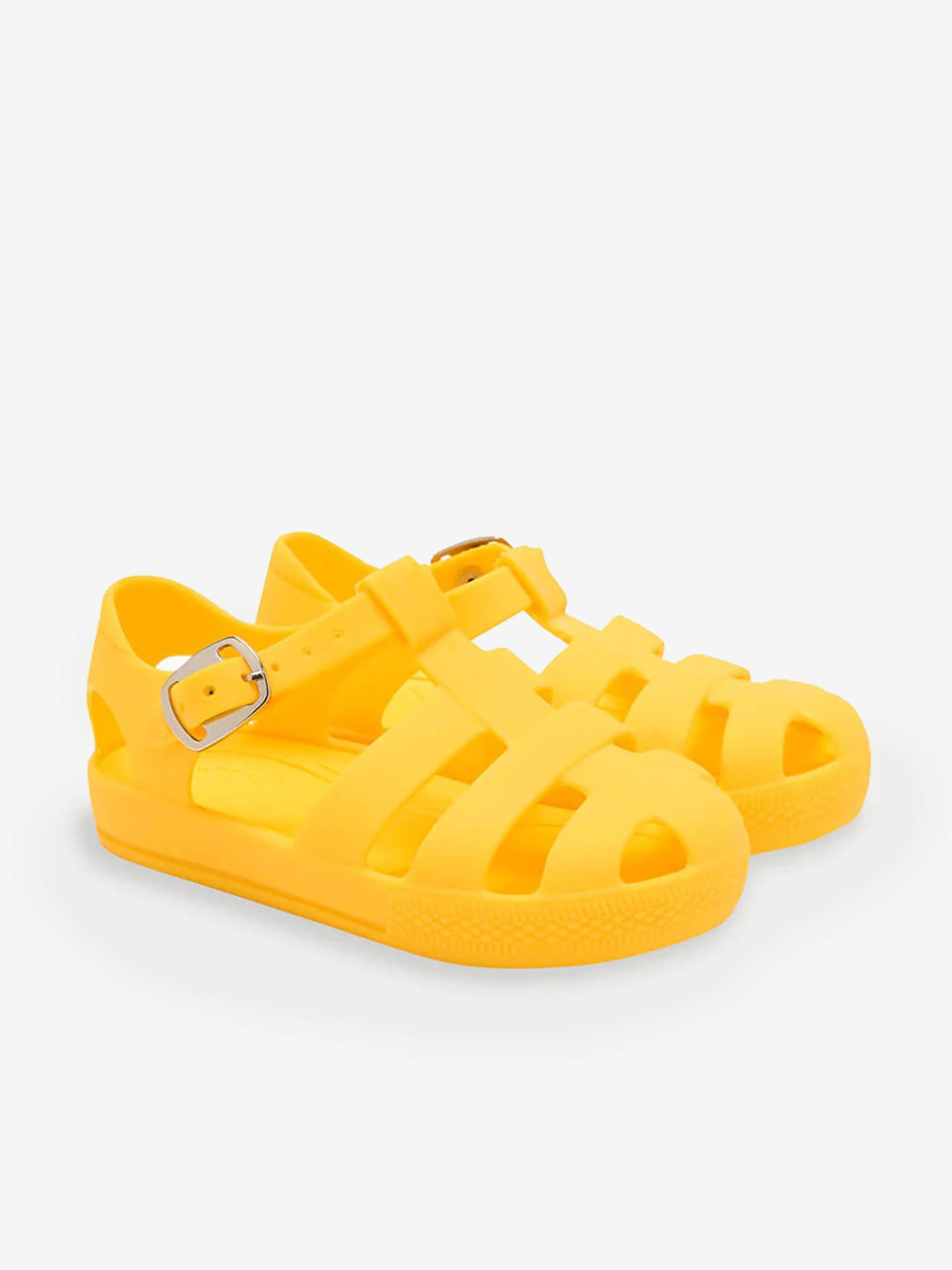 The Bonnie Mob Kids Athena Jelly Shoes in Yellow