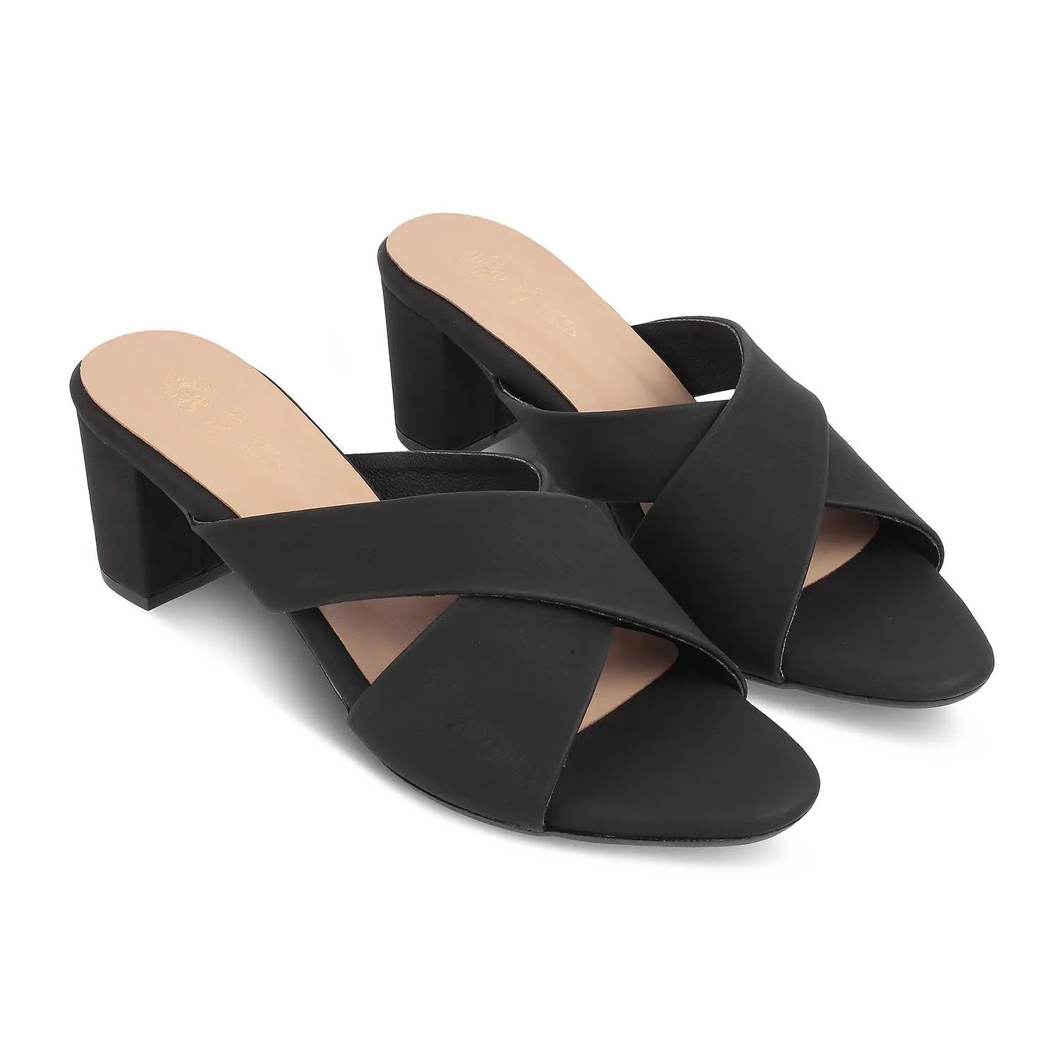 The Lisburn Black Women's Dress Block Heel Sandals Tresmode