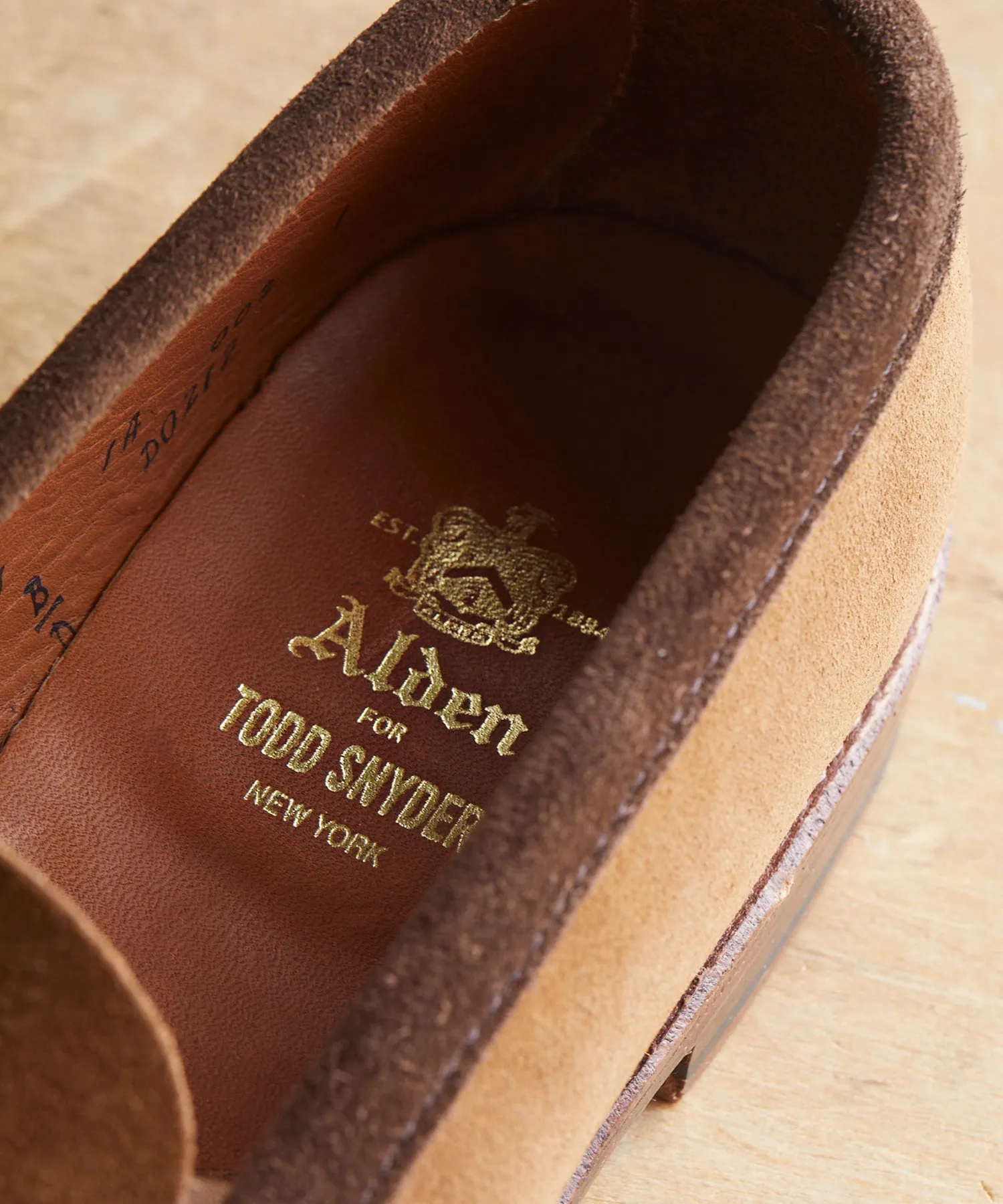 Todd Snyder x Alden Two-Tone Penny Loafer in Snuff