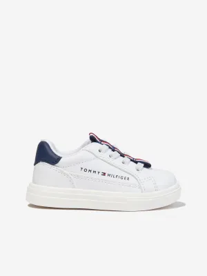 Tommy Hilfiger Boys Low Cut Lace-Up Trainers in White