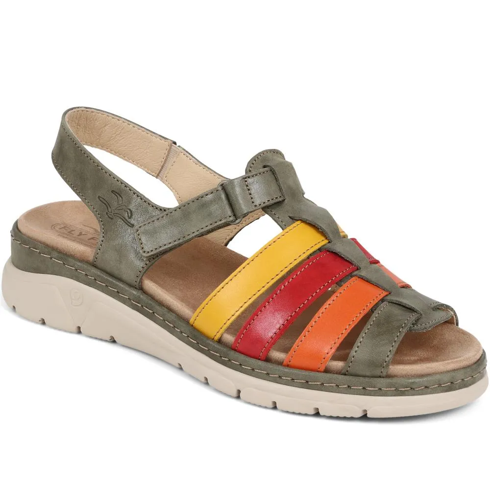 Touch-Fasten Leather Sandals - CAL39020 / 325 263