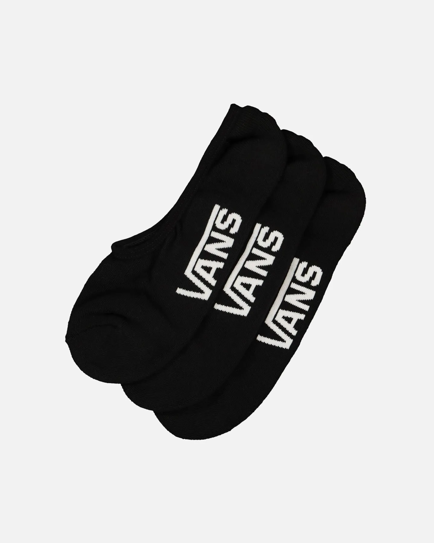 Vans Classic Super No Show Socks 6.5 3 Pack Black