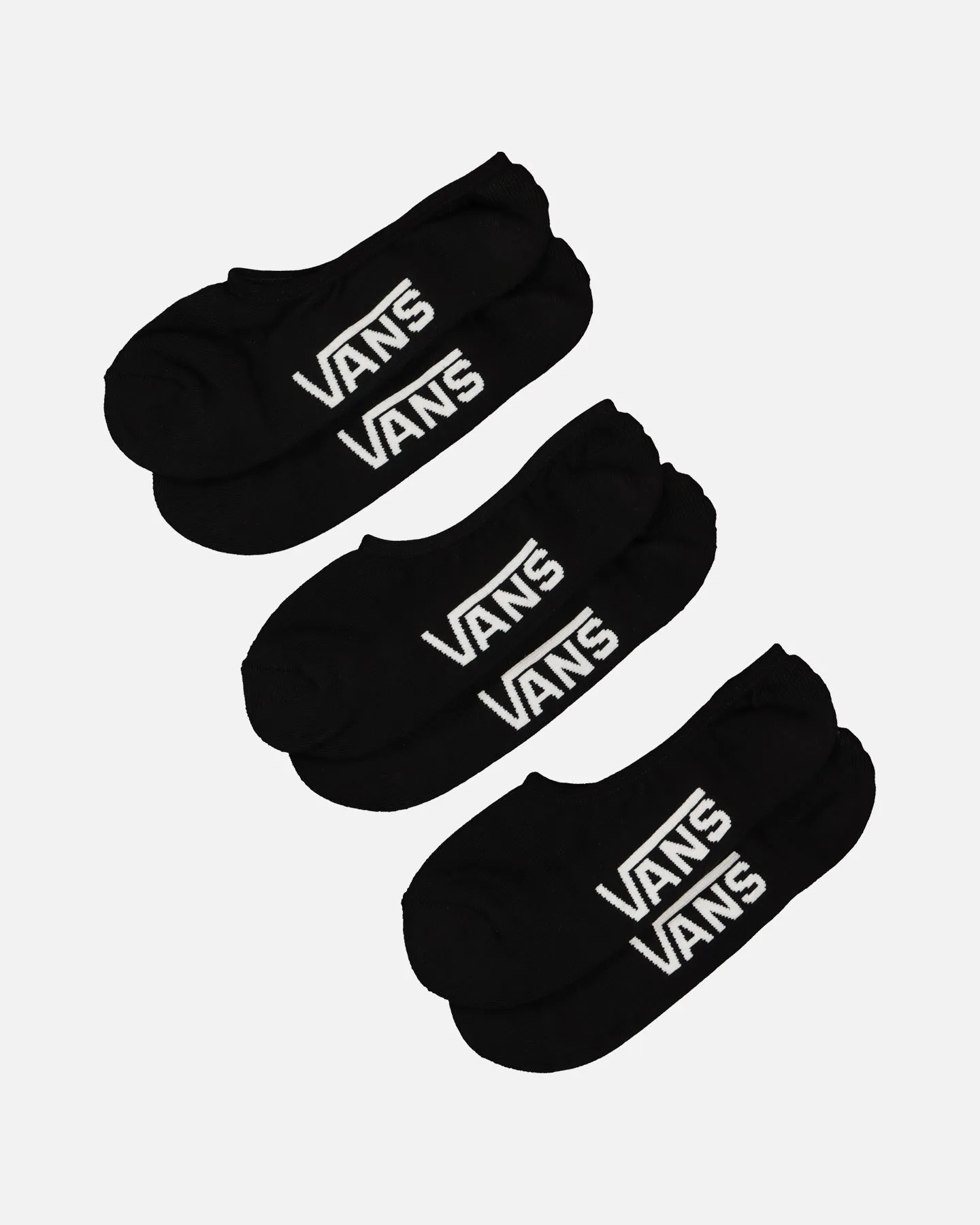 Vans Classic Super No Show Socks 6.5 3 Pack Black