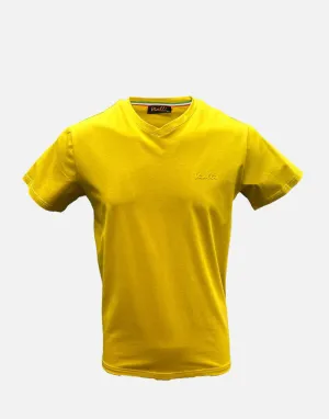 Vialli Bold Mustard V-Neck T Shirt