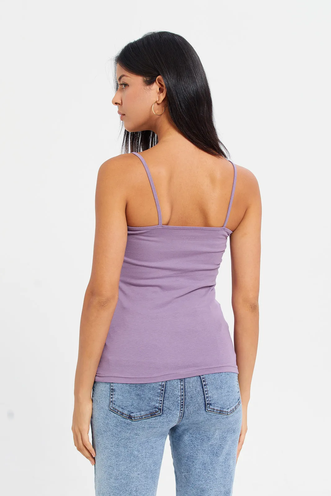 Women Lilac Strappy Vest