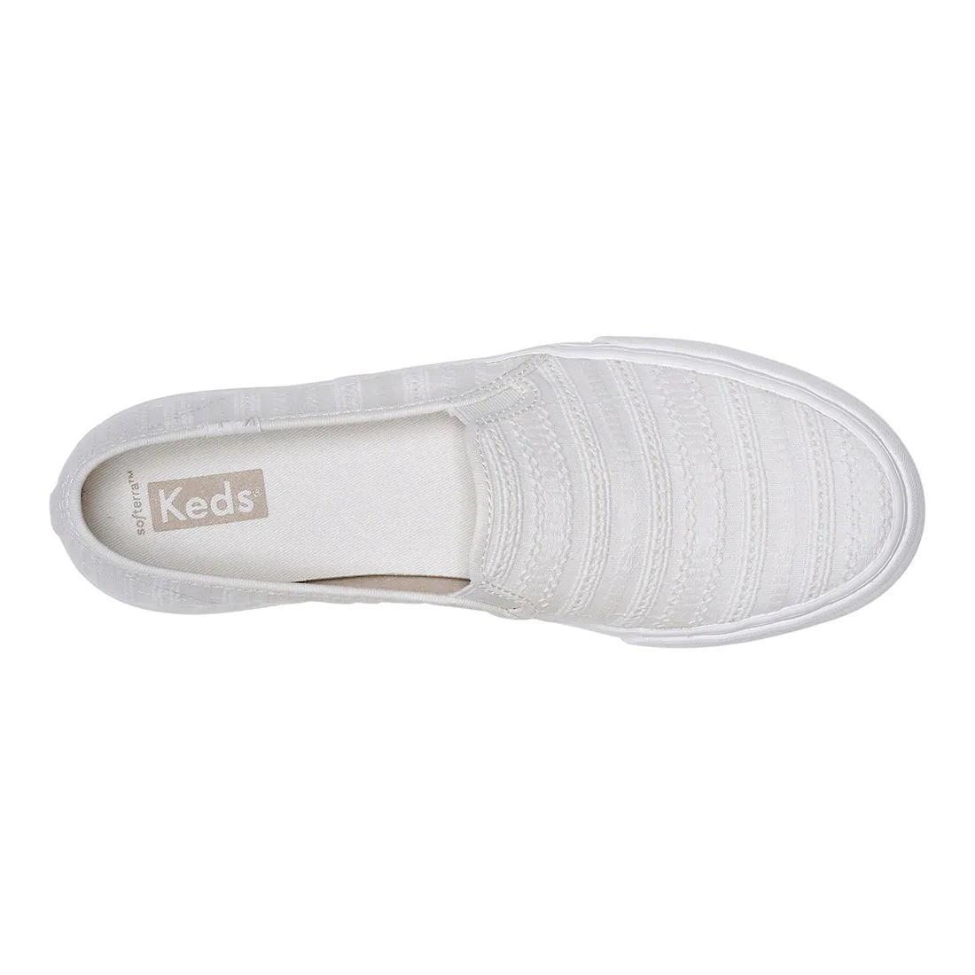 Women's Double Decker Eyelet Sneaker White (WF67749)