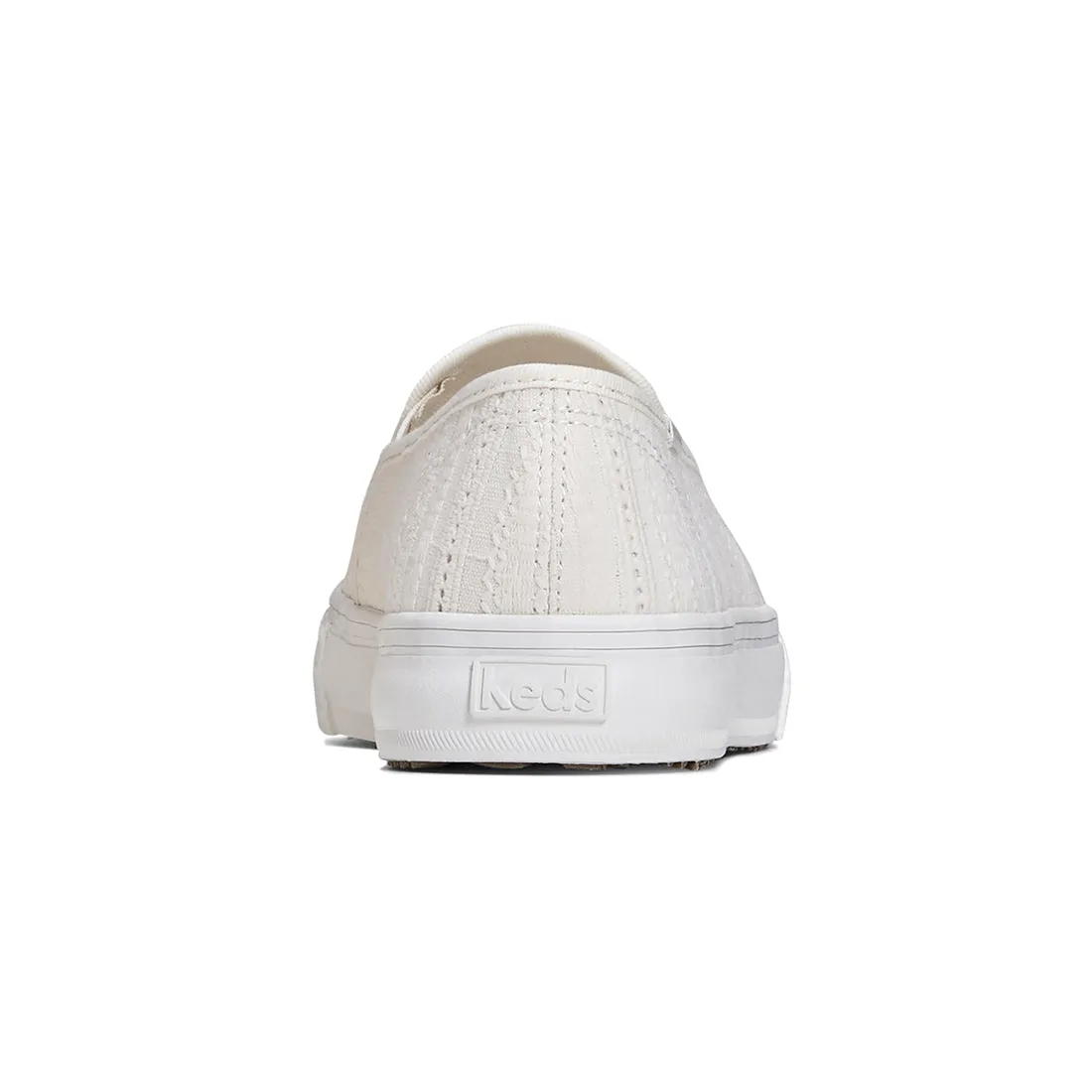 Women's Double Decker Eyelet Sneaker White (WF67749)